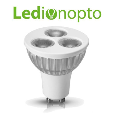 Lmpara Led Ledion Gu5.3 3w 3000k Aro Plateado 38