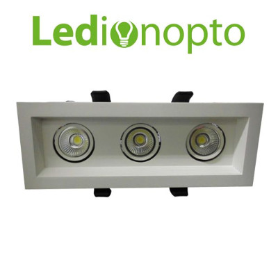 Lmpara Led Ledion Embutir 9w x3 3000k Dimerizable Chip Hr