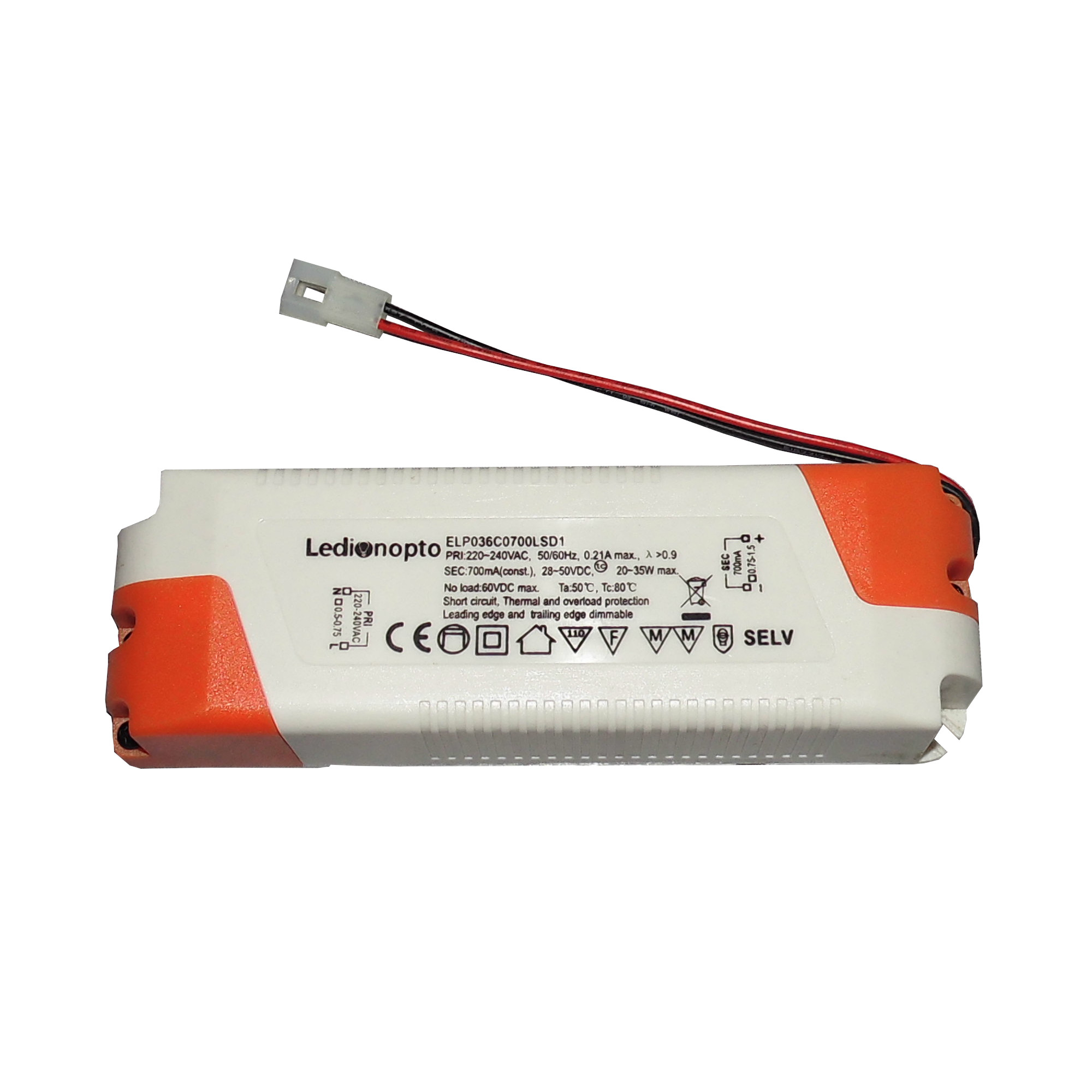Driver De Alimentación Led Ip20 35w 0.2a 220-240vac 