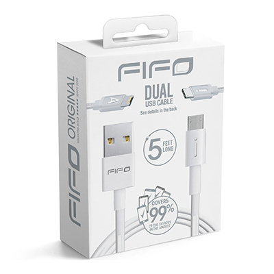 Cable Fifo Dual Usb a Micro Usb / Lightning 1,5 M