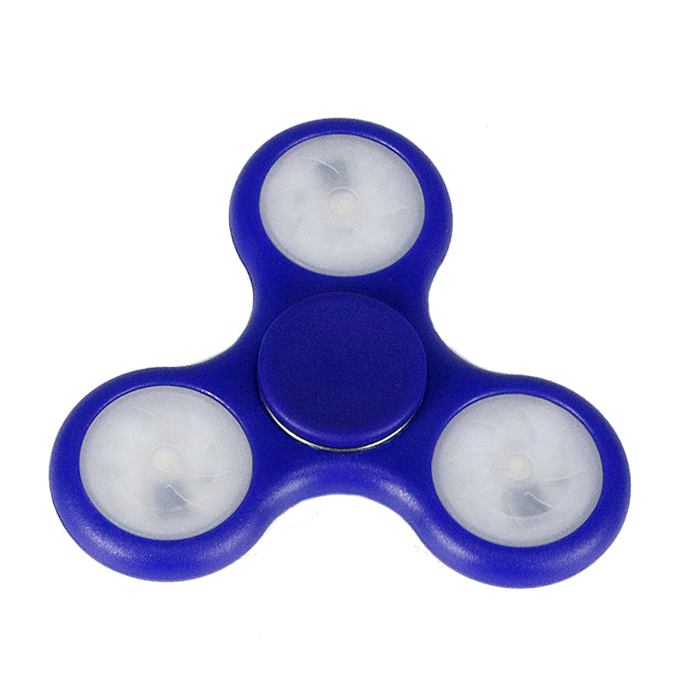 Fidget Spinner Antiestres Luces Led Azul