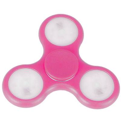 Fidget Spinner Antiestres Luces Led Rosado