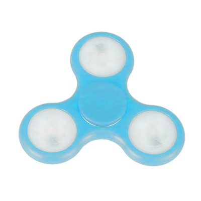 Fidget Spinner Antiestres Luces Led Celeste