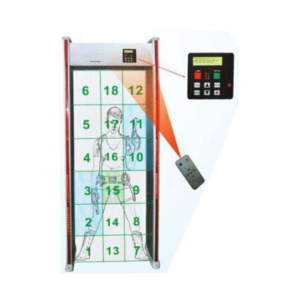 Puerta Detector De Metales Dragon Guard 18 Áreas 12 Zonas -