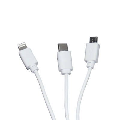 Cable usb 3 en 1 Lightning Usb c Micro Usb 