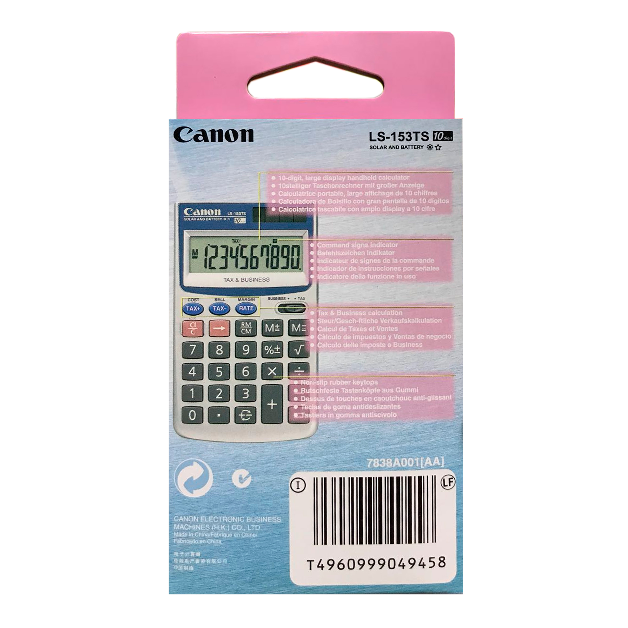 Calculadora Manual Canon Ls-153ts Calculadora Manual Canon Ls-153ts