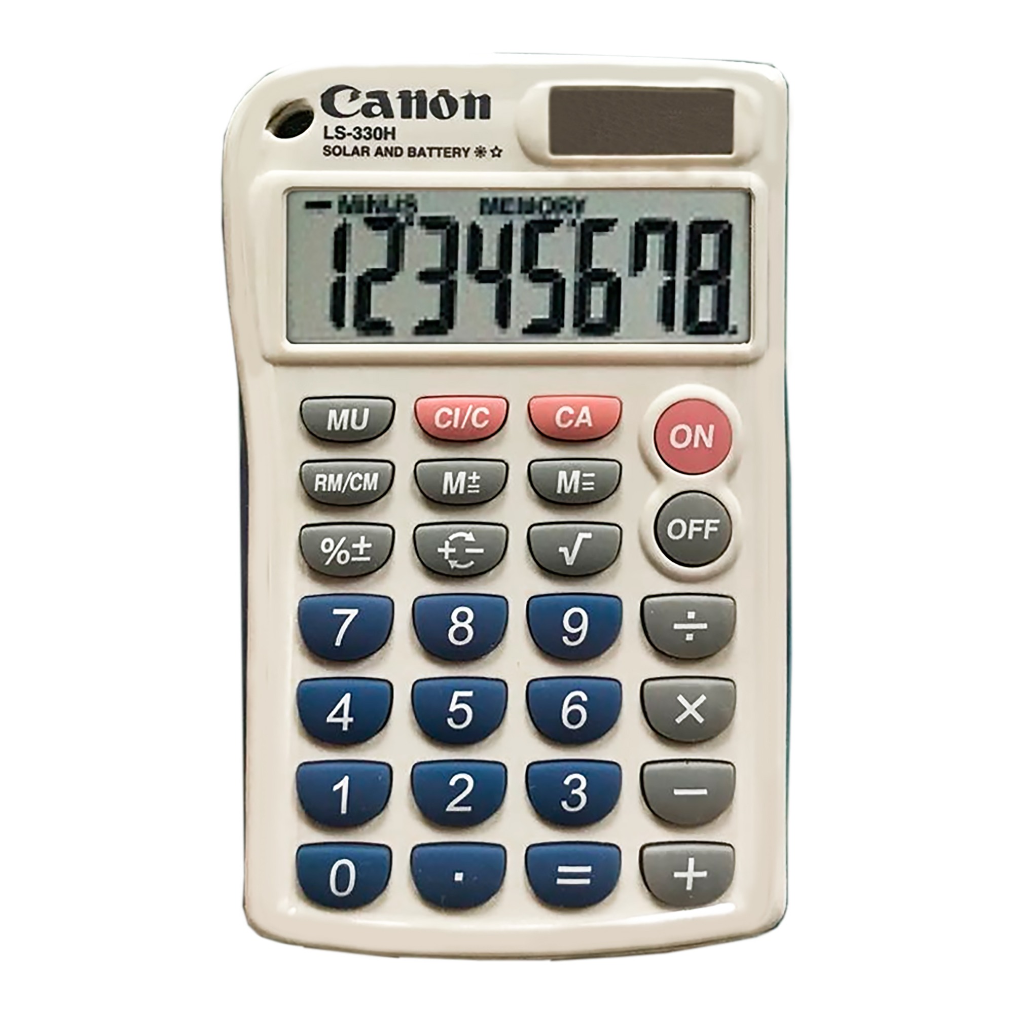 Calculadora de Escritorio Manual Canon Carga Solar y Batería