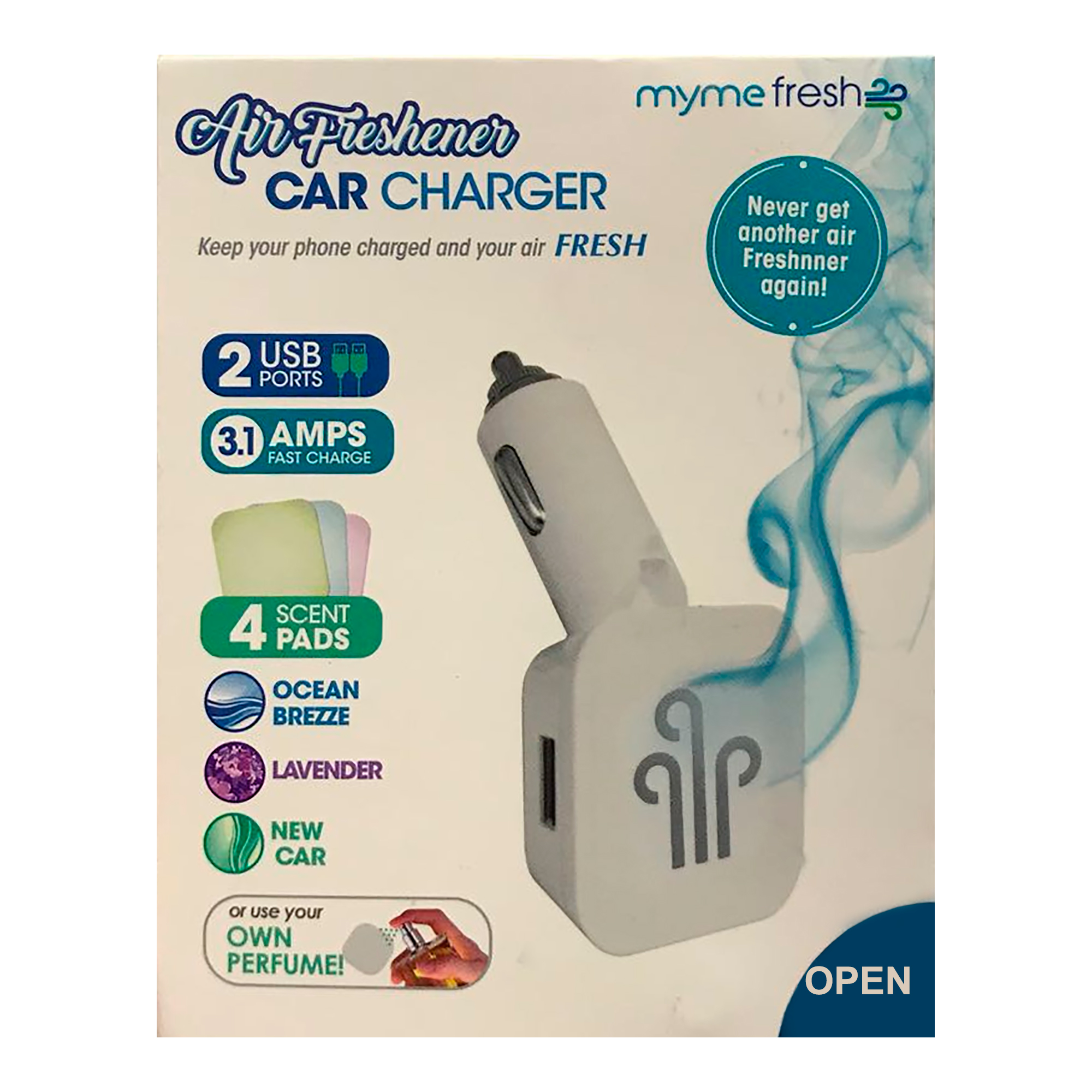 Cargador Fifo Compacto Para Auto Con Ambientador 12 V Dual U