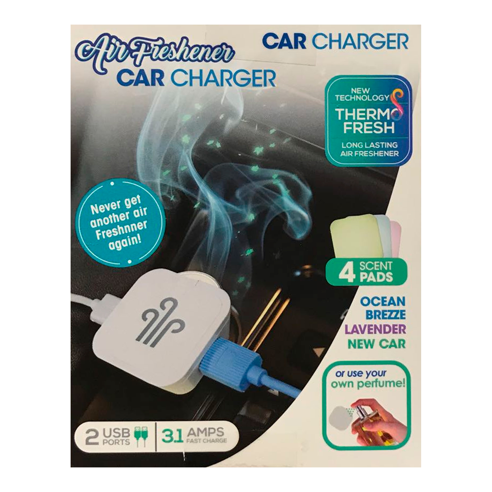 Cargador Fifo Compacto Para Auto Con Ambientador 12 V Dual U