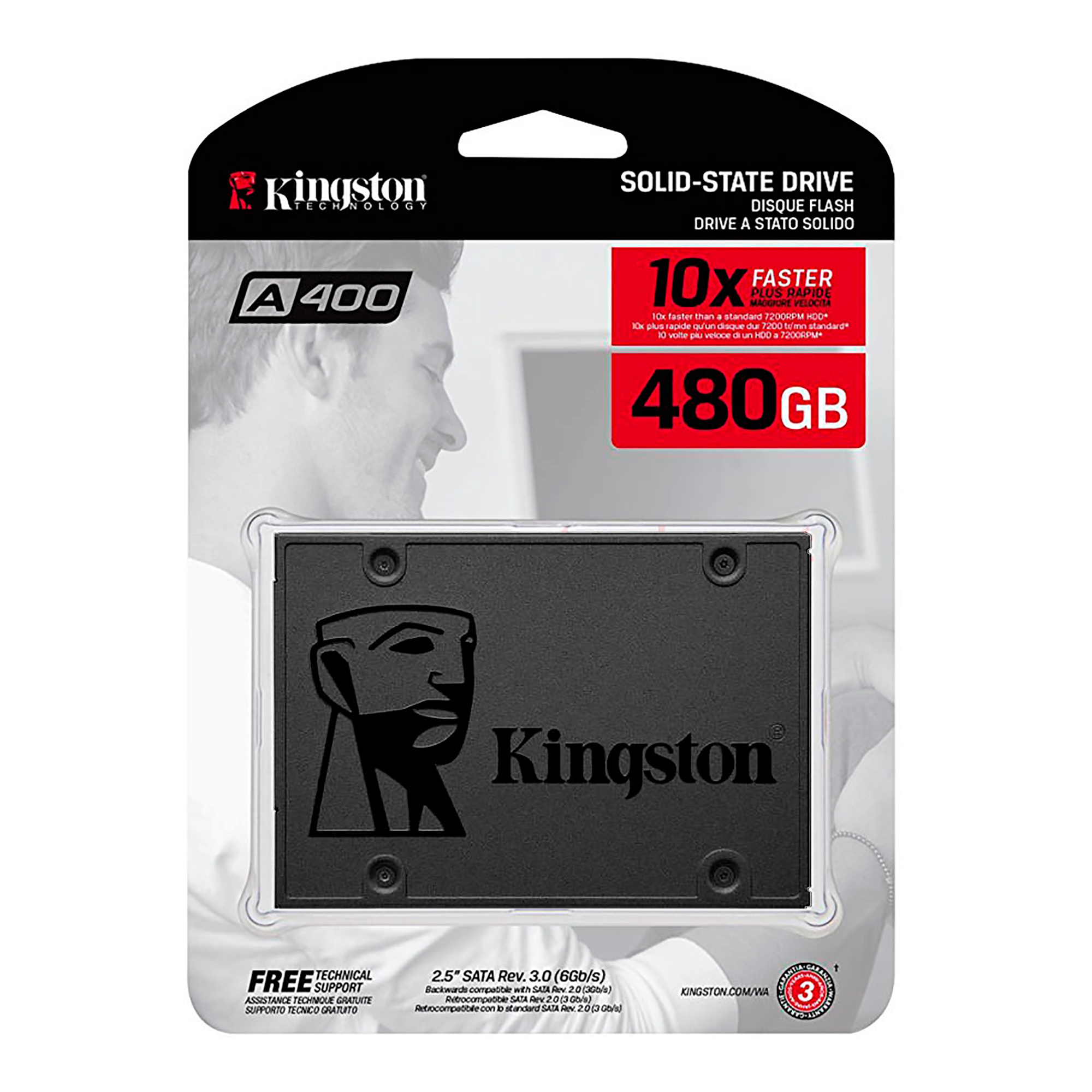Disco Sólido 2,5'' Kingston A400 480gb
