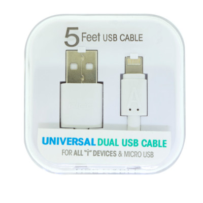 Cable Fifo Dual Usb a Micro Usb / Lightning 1,5 M