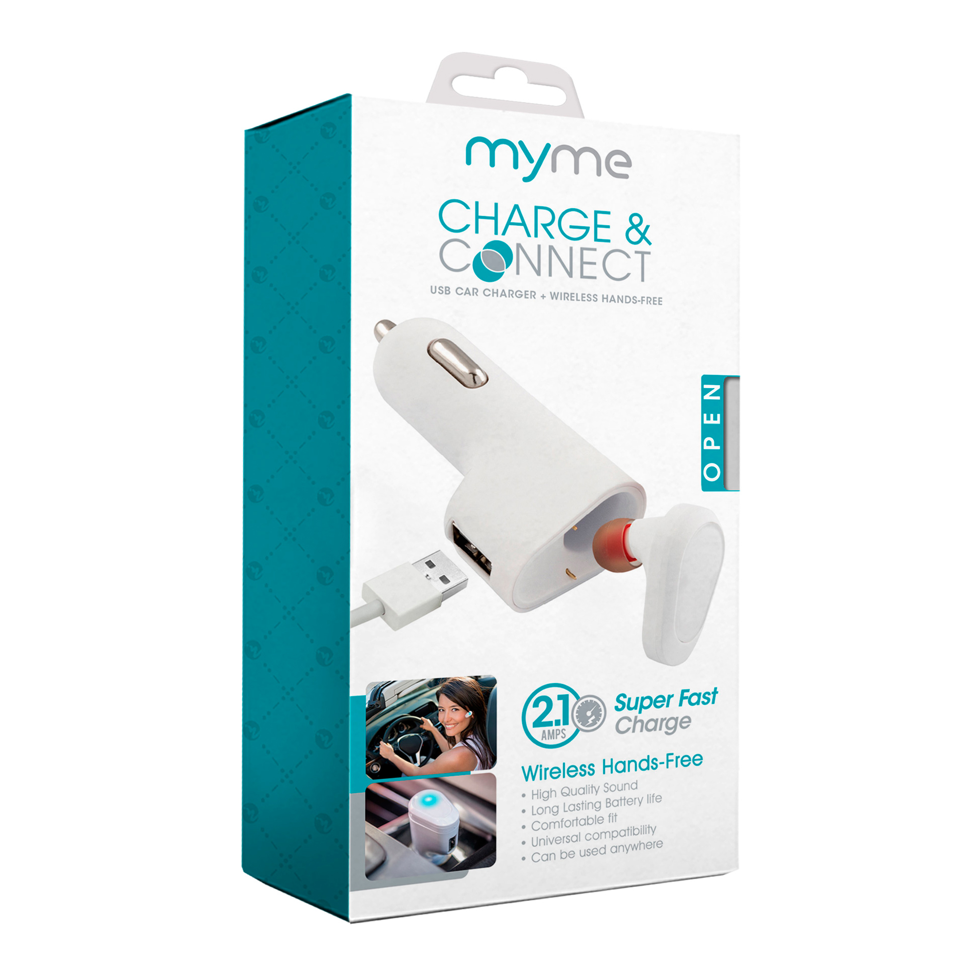 Cargador De Auto Usb Con Auricular Bluetooth Fifo 2,1a