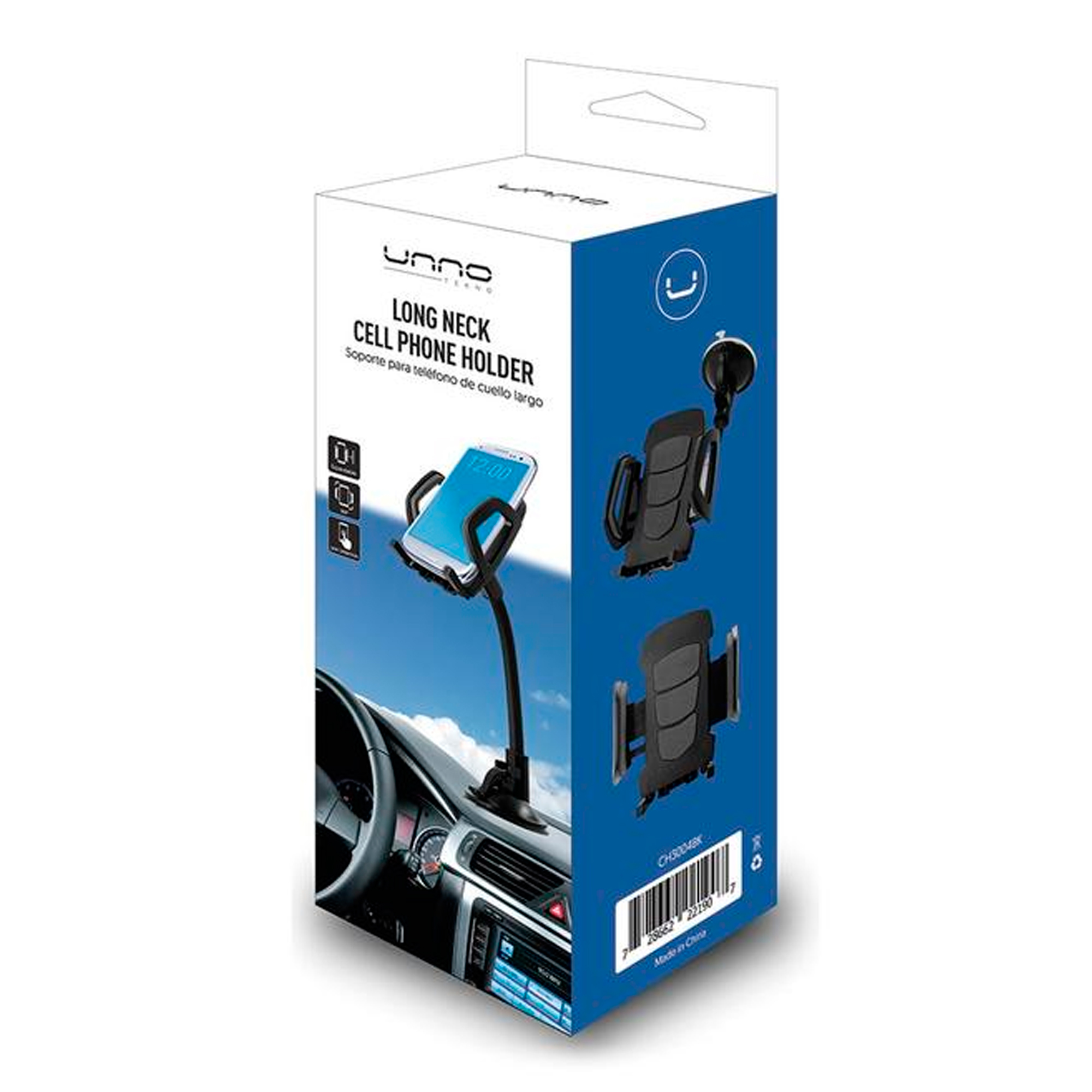 UNNO - SOPORTE DE CUELLO LARGO DE VEHÍCULO PARA CELULAR CH3004BK