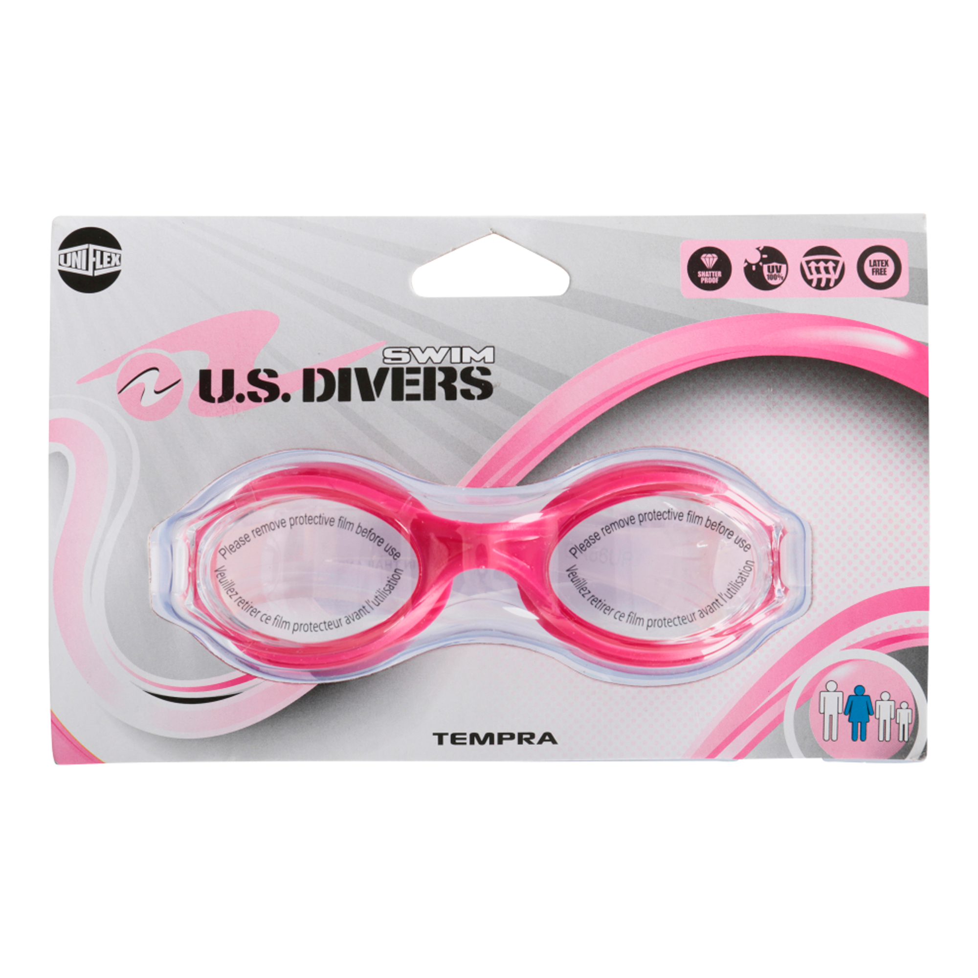 Lentes de Natación Us Divers - Rosado