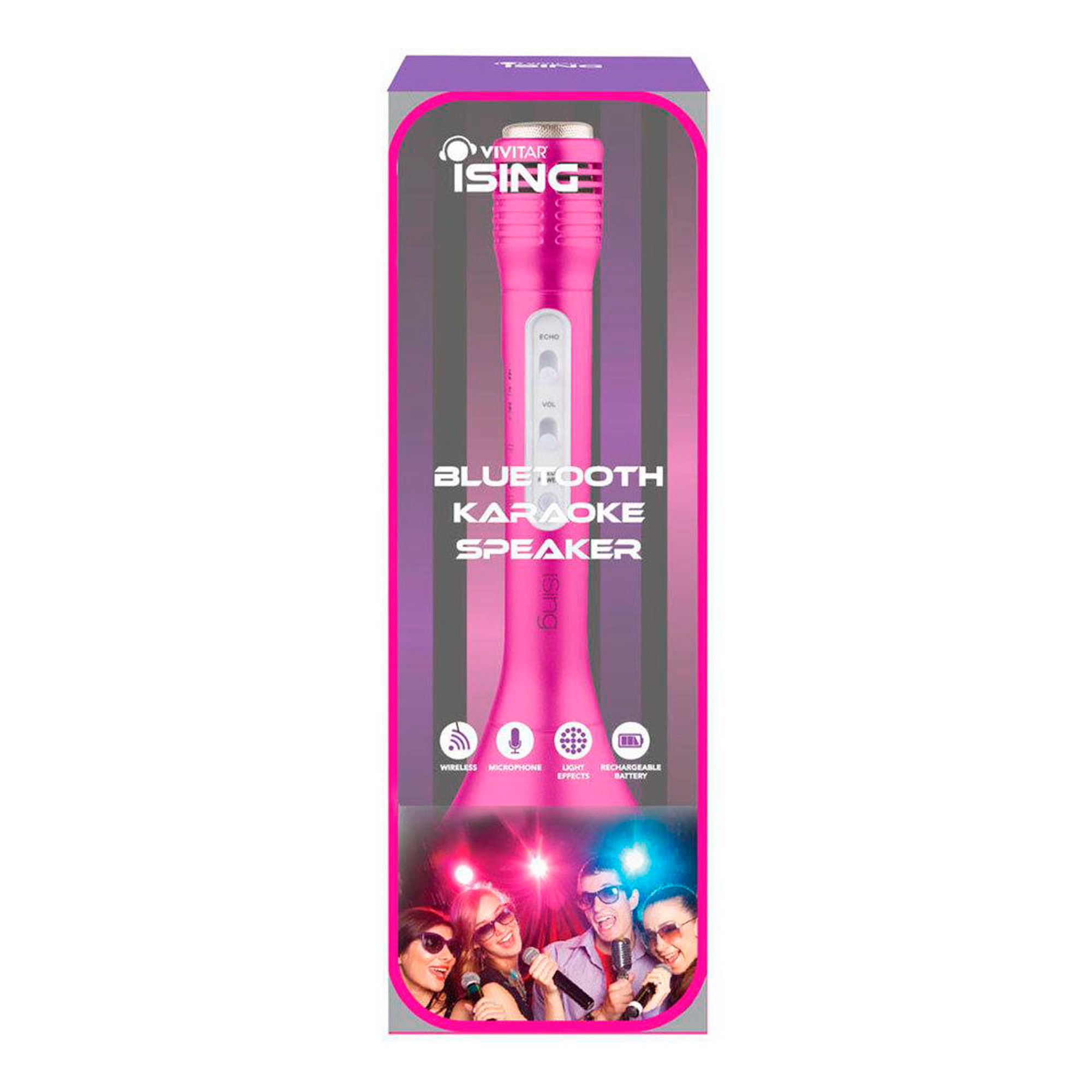 Micrófono Para Karaoke Vivitar Bluetooth Luces Led imagen 2