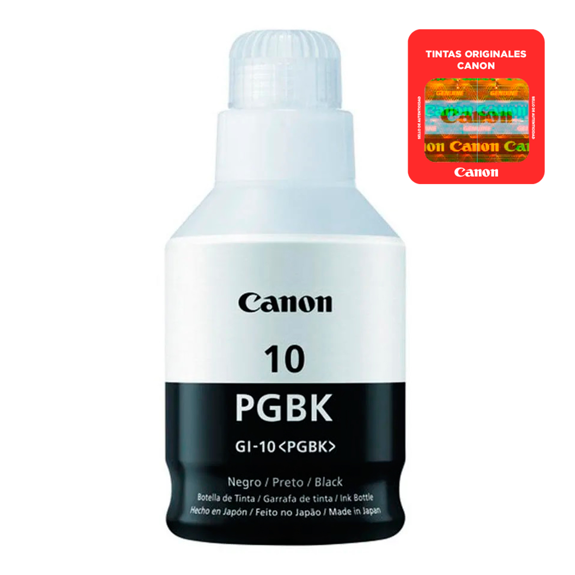Botella De Tinta Canon Negro GI-10 Pgbk 170ml