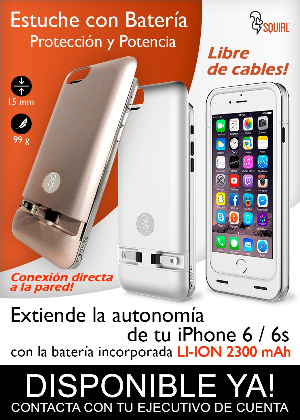 ESTUCHE CON BATERA IP6 Y IP6S