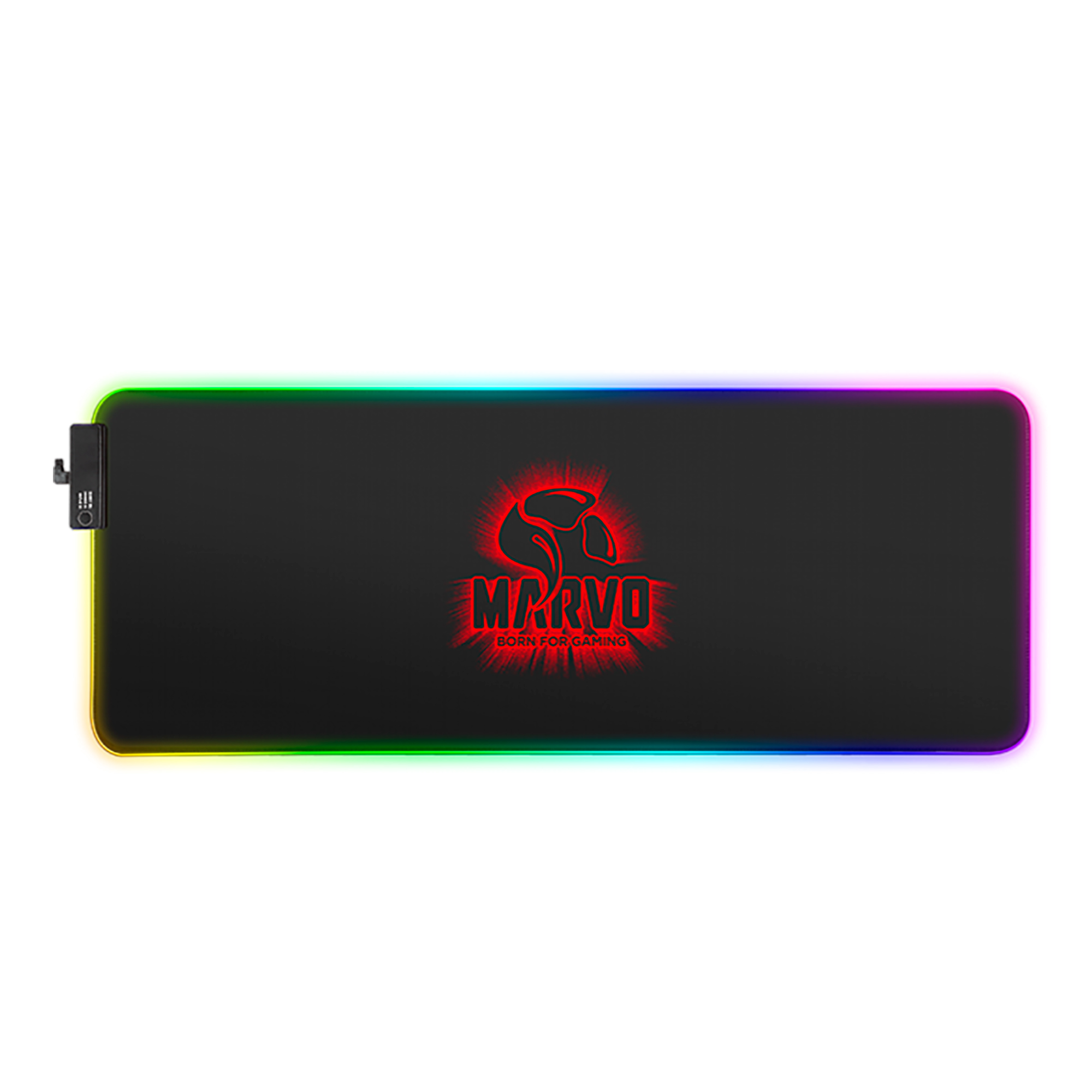 Mousepad Marvo Pro G45 Superficie De Microfibra Y Luz De Fondo