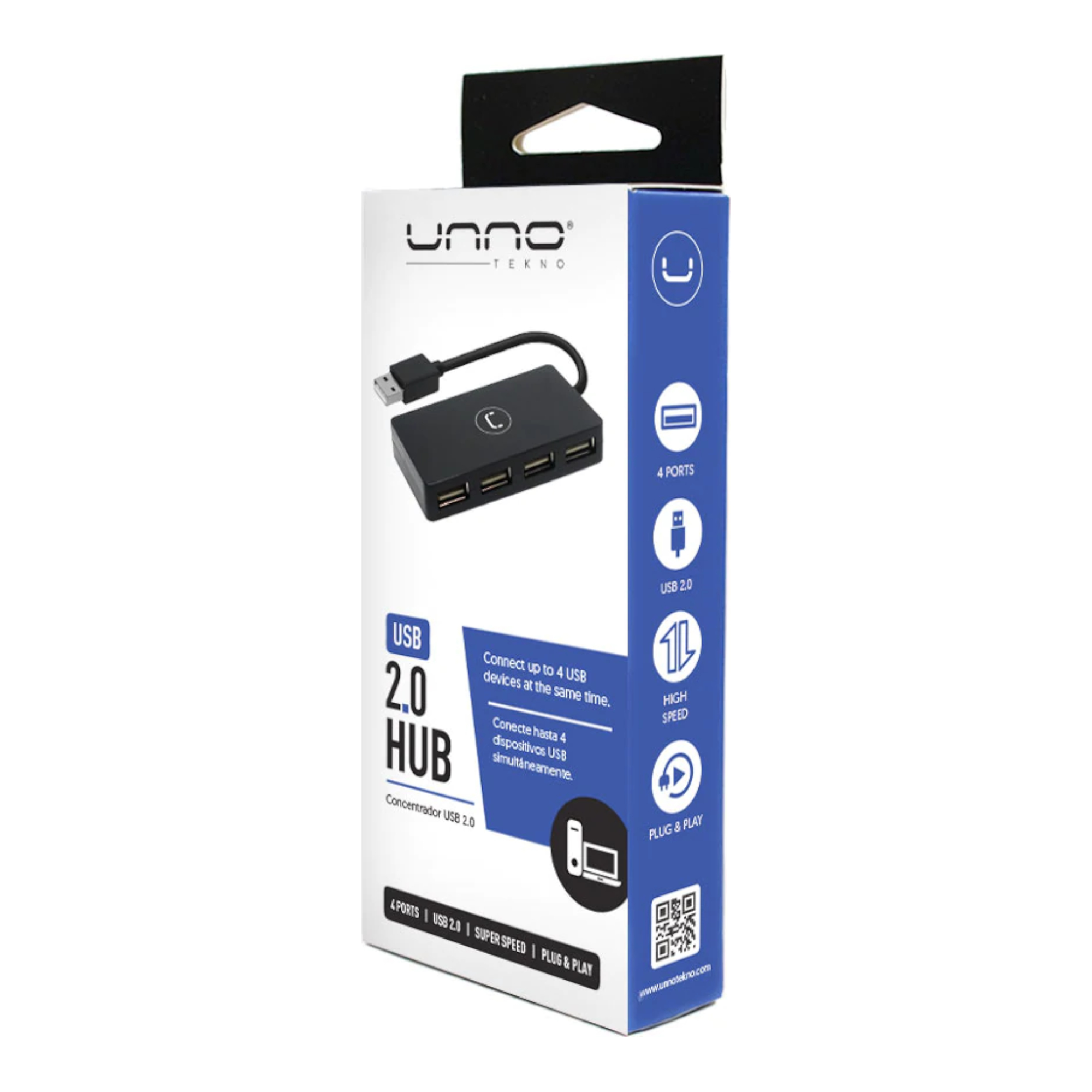 Hub Usb 4 puertos Unno