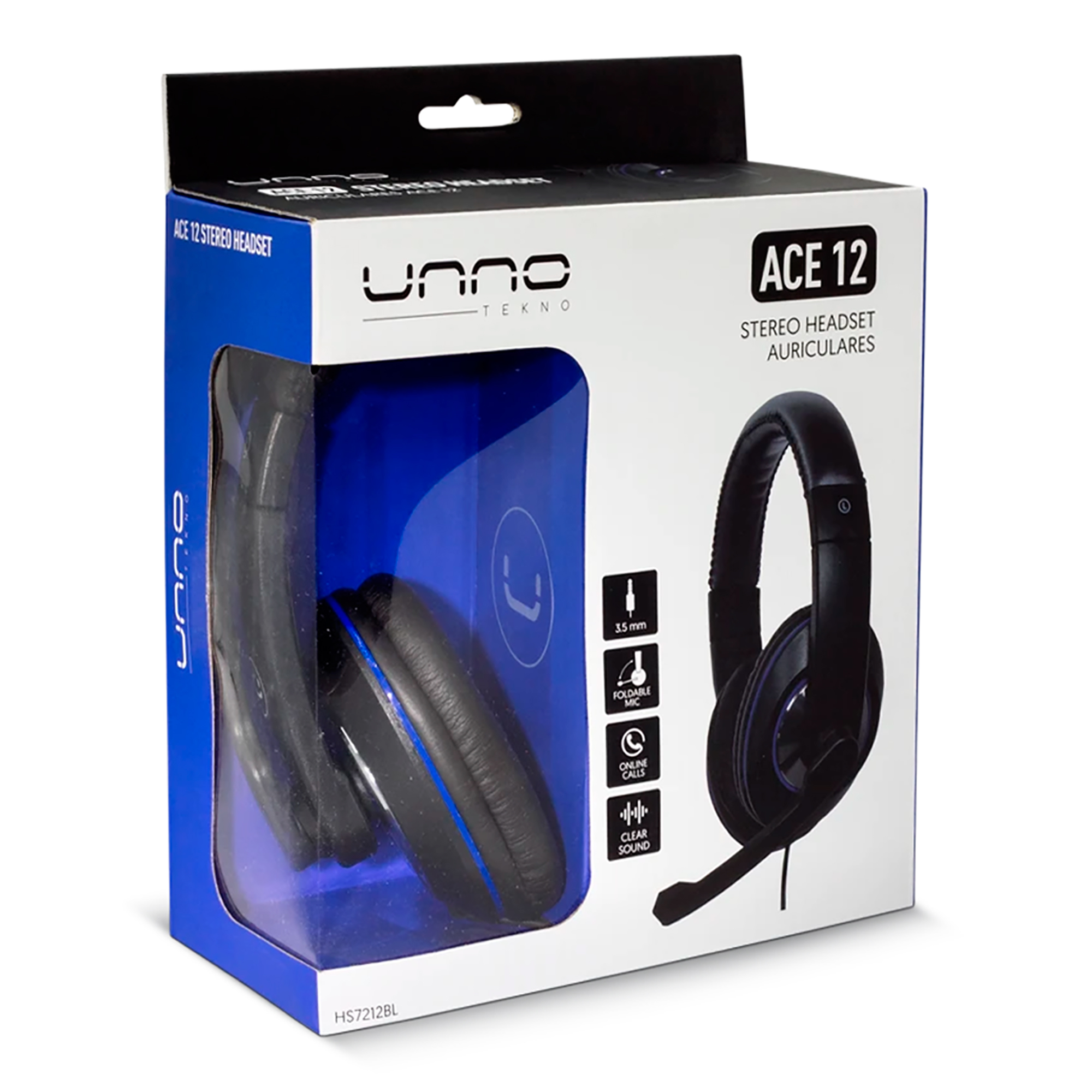 Auricular Unno Hs7212 Ajustable Mic Plegable Auricular Unno Hs7212 Ajustable Mic Plegable