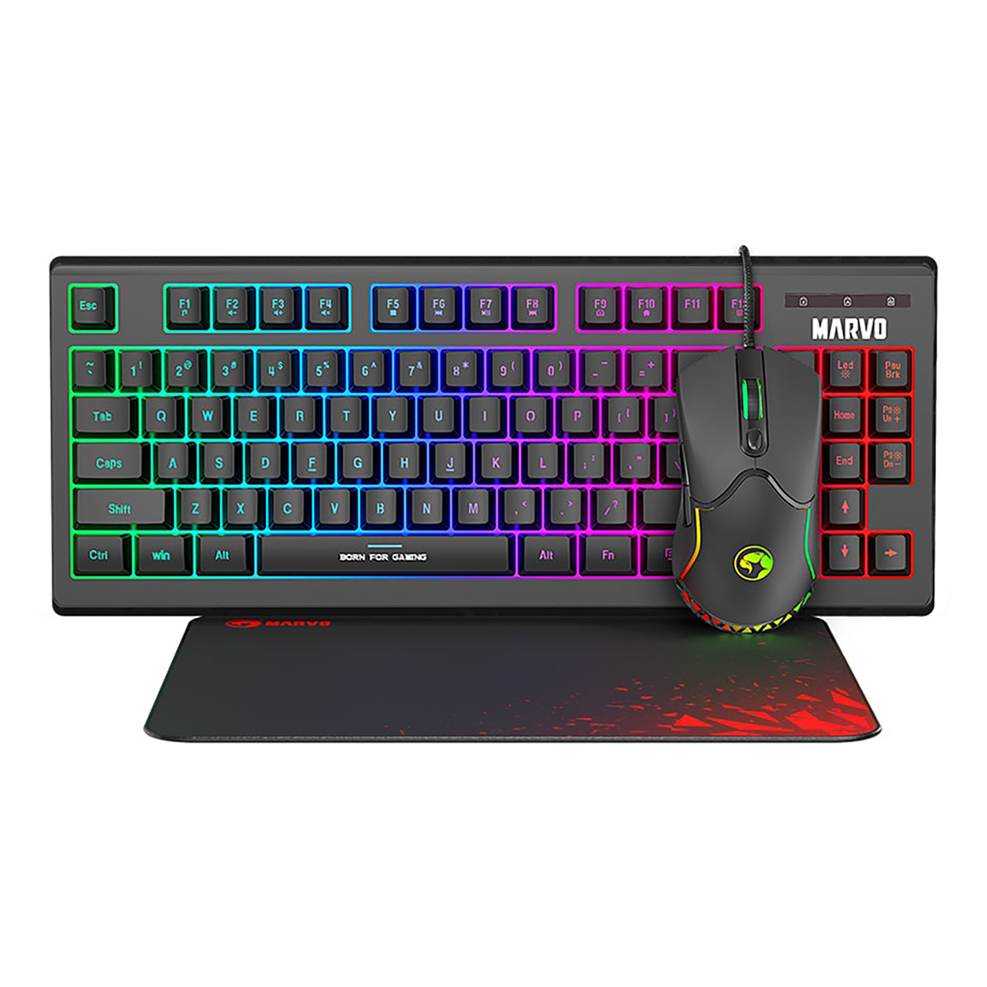 Combo Gaming Marvo Cm310 Mousepad Mouse Teclado Espaol