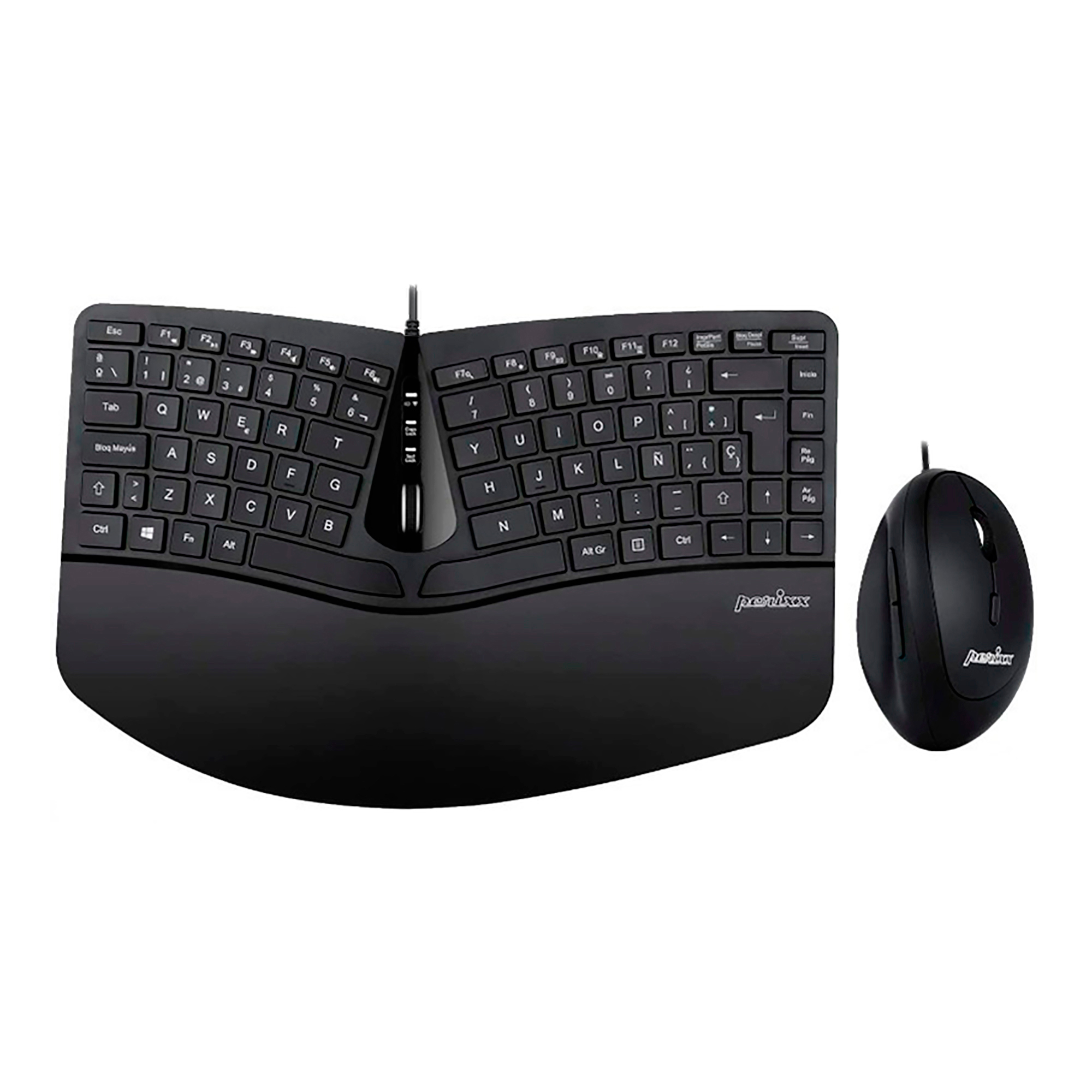 Combo Mouse Y Teclado Ergonmicos Usb Perixx 406