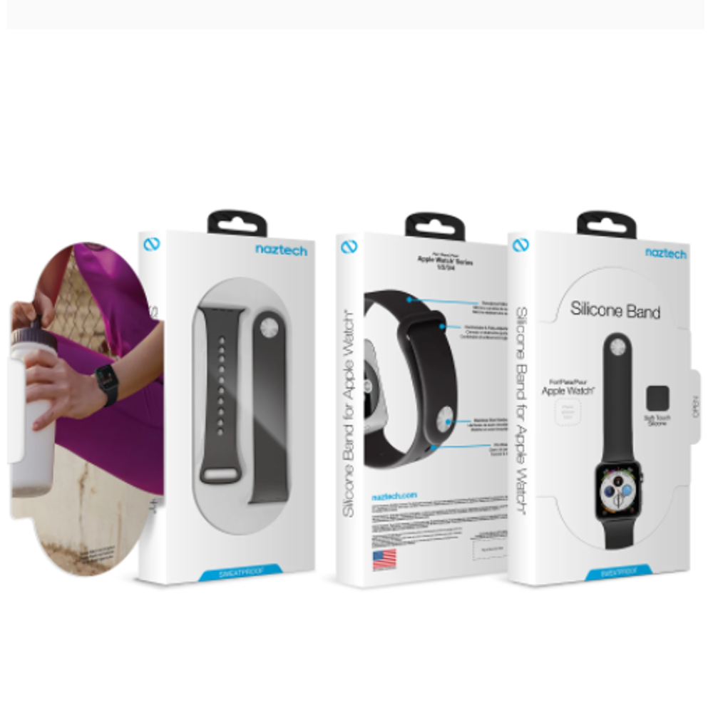 Malla de Silicona para Apple Watch 42/44mm - Negro