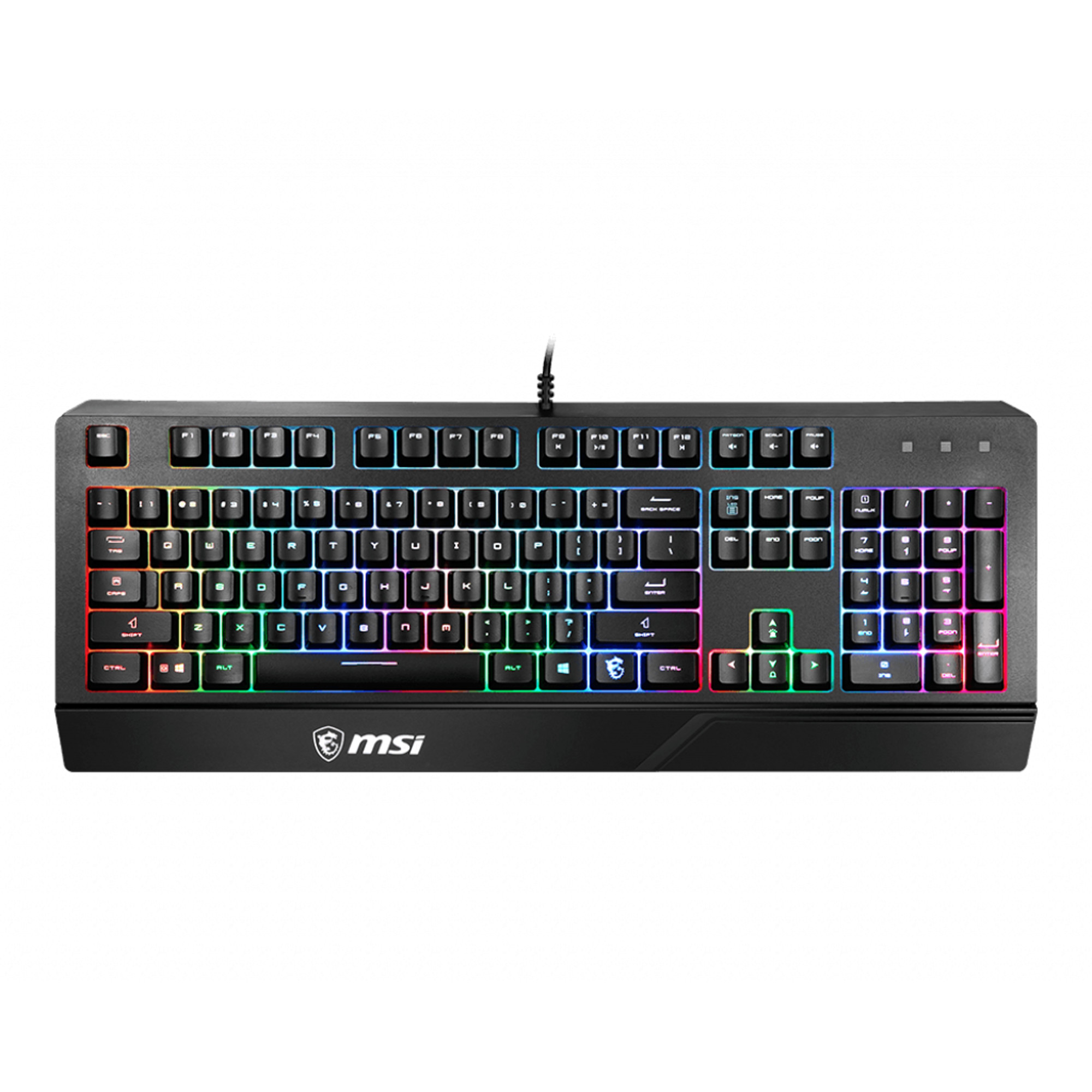 Teclado Gamer Msi Gk20 Luz Arcoiris 104 Teclas