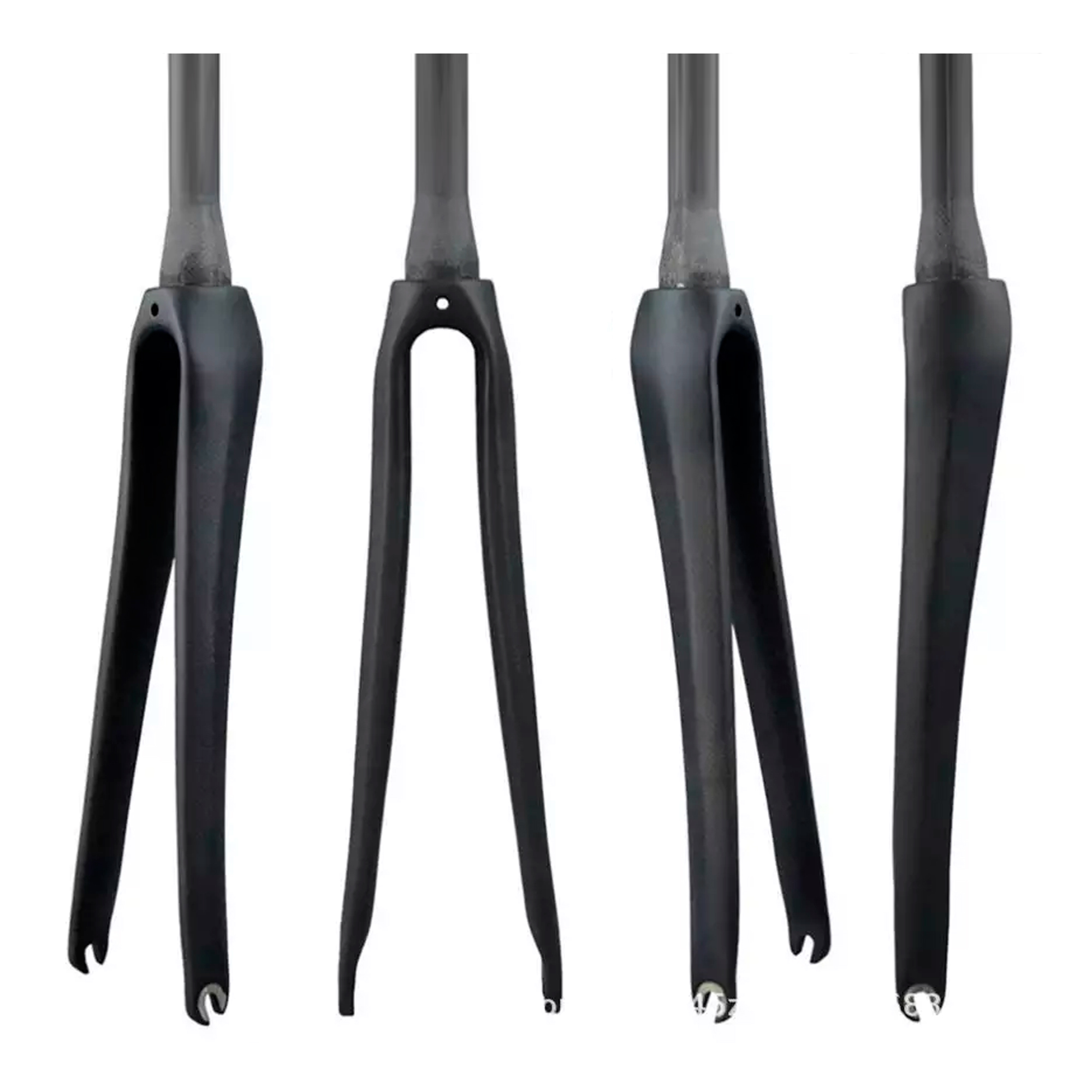 Fourche Rigide Carbone Pour Vélo Gravel 700C - Pivot Conique 1 1/8" - Compatible Frein à Disque