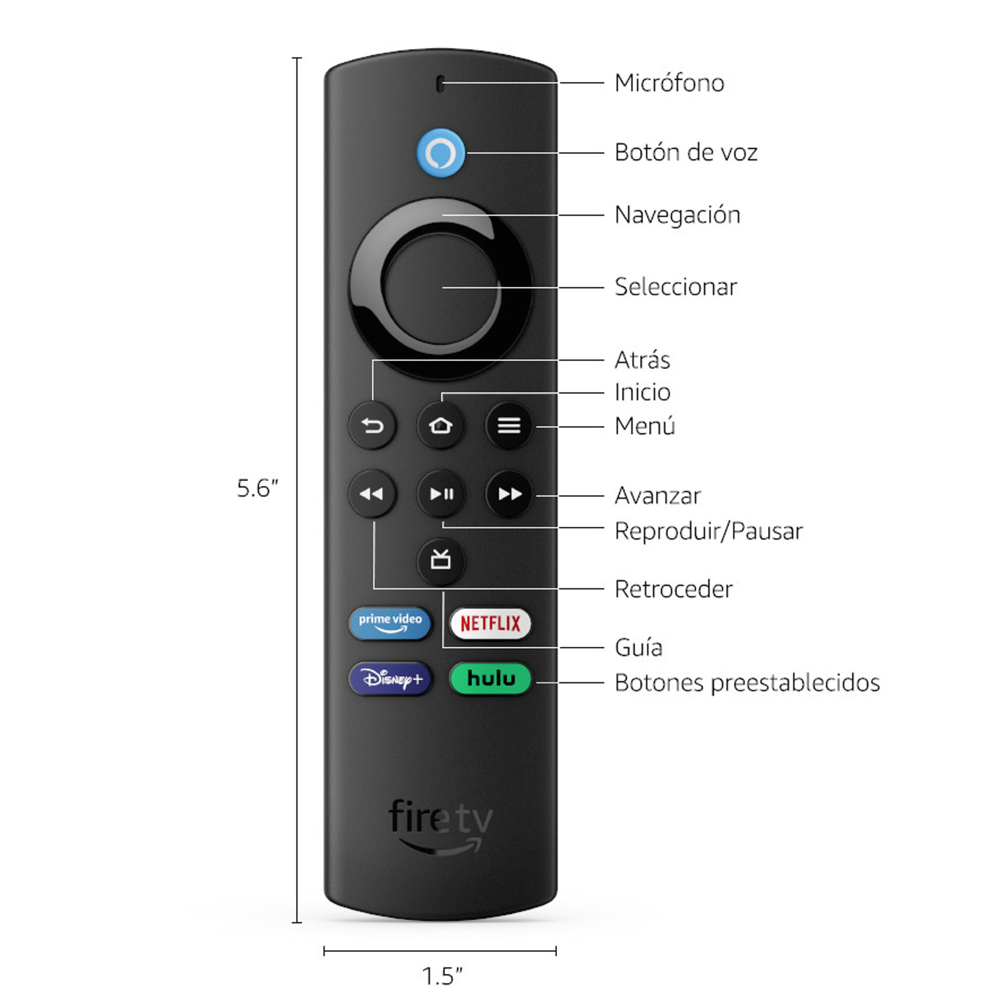 Amazon Fire Tv Stick Lite Alexa Control Remoto PcService