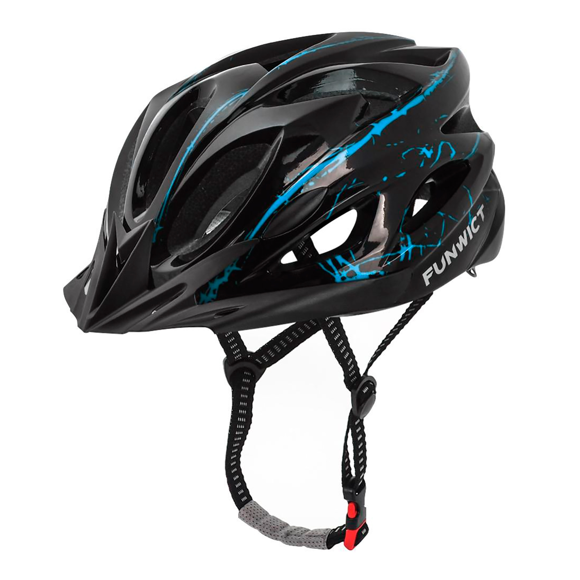 Casco Para Ciclismo Con Vicera y Luz Funwict Ajustable