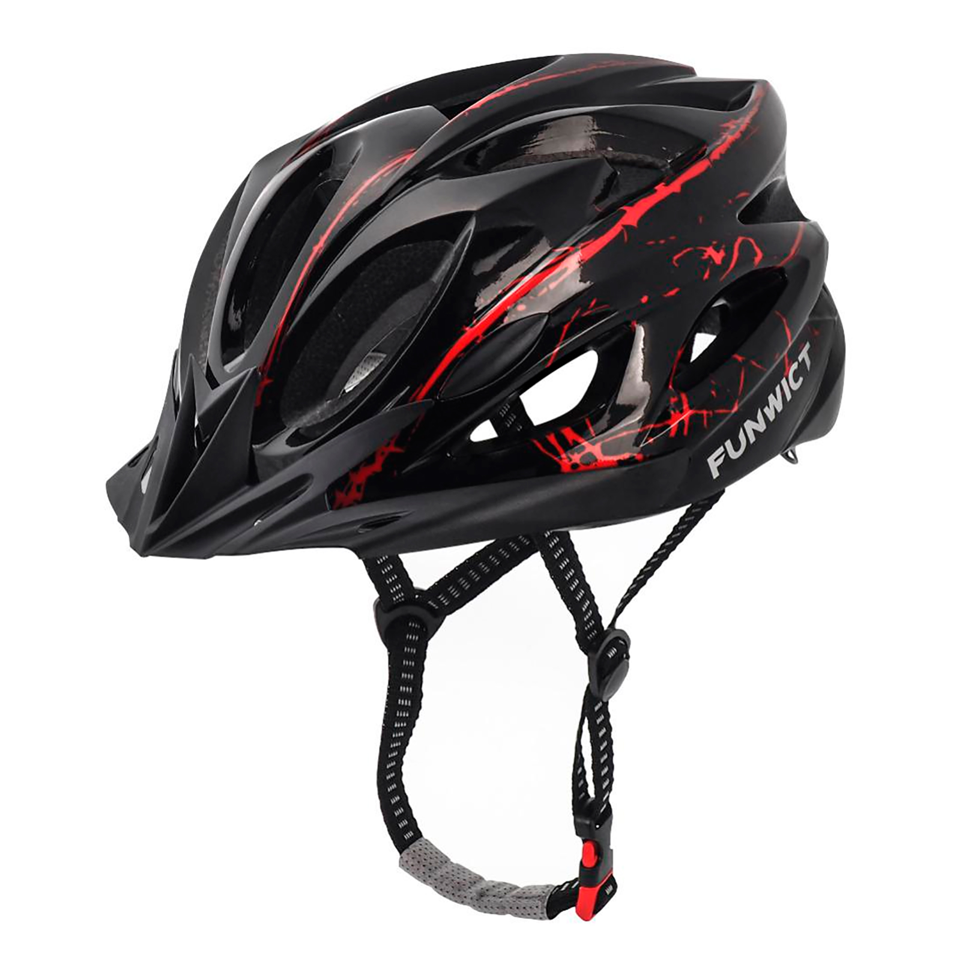 Casco Para Ciclismo Con Vicera y Luz Funwict Ajustable