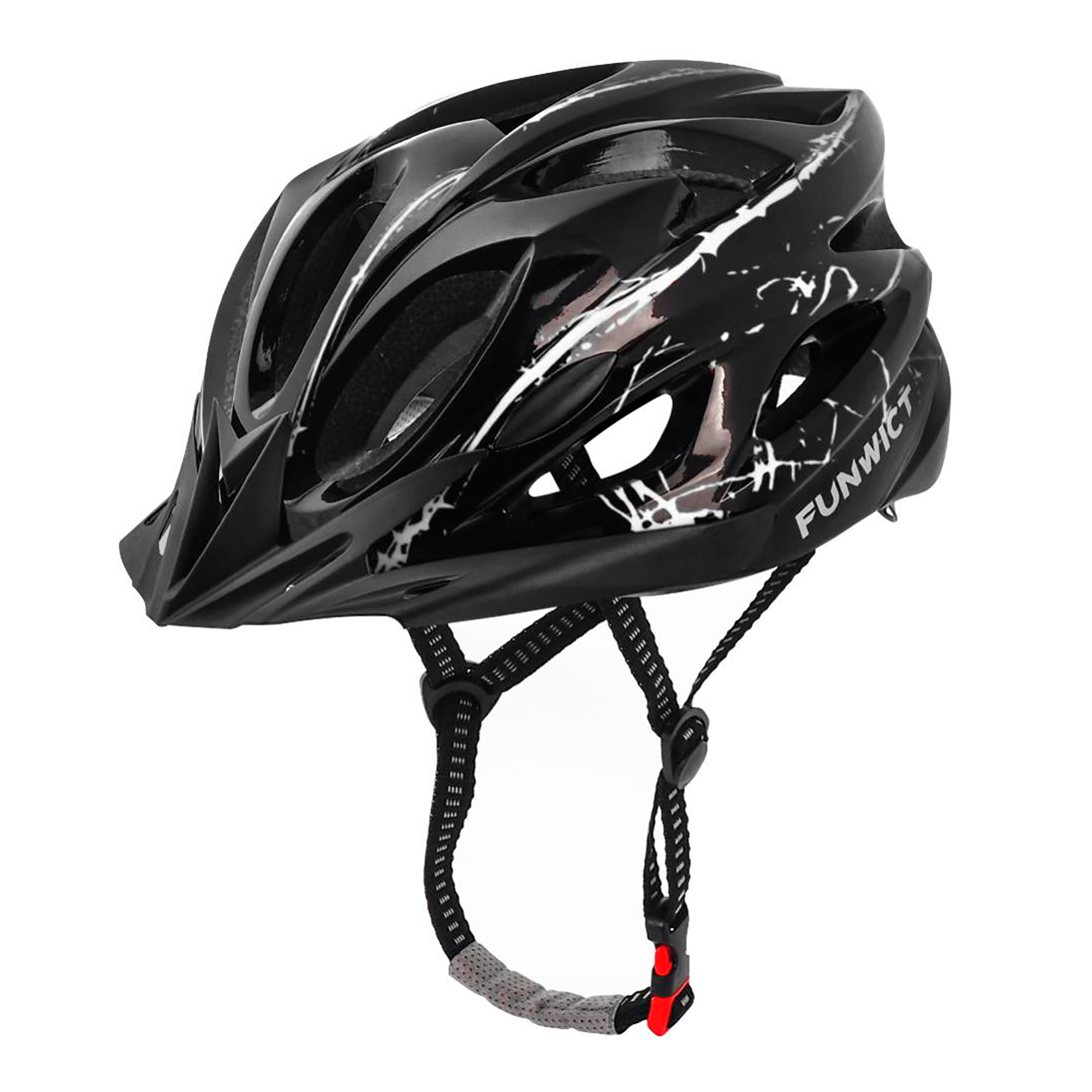 Casco Para Ciclismo Con Vicera y Luz Funwict Ajustable