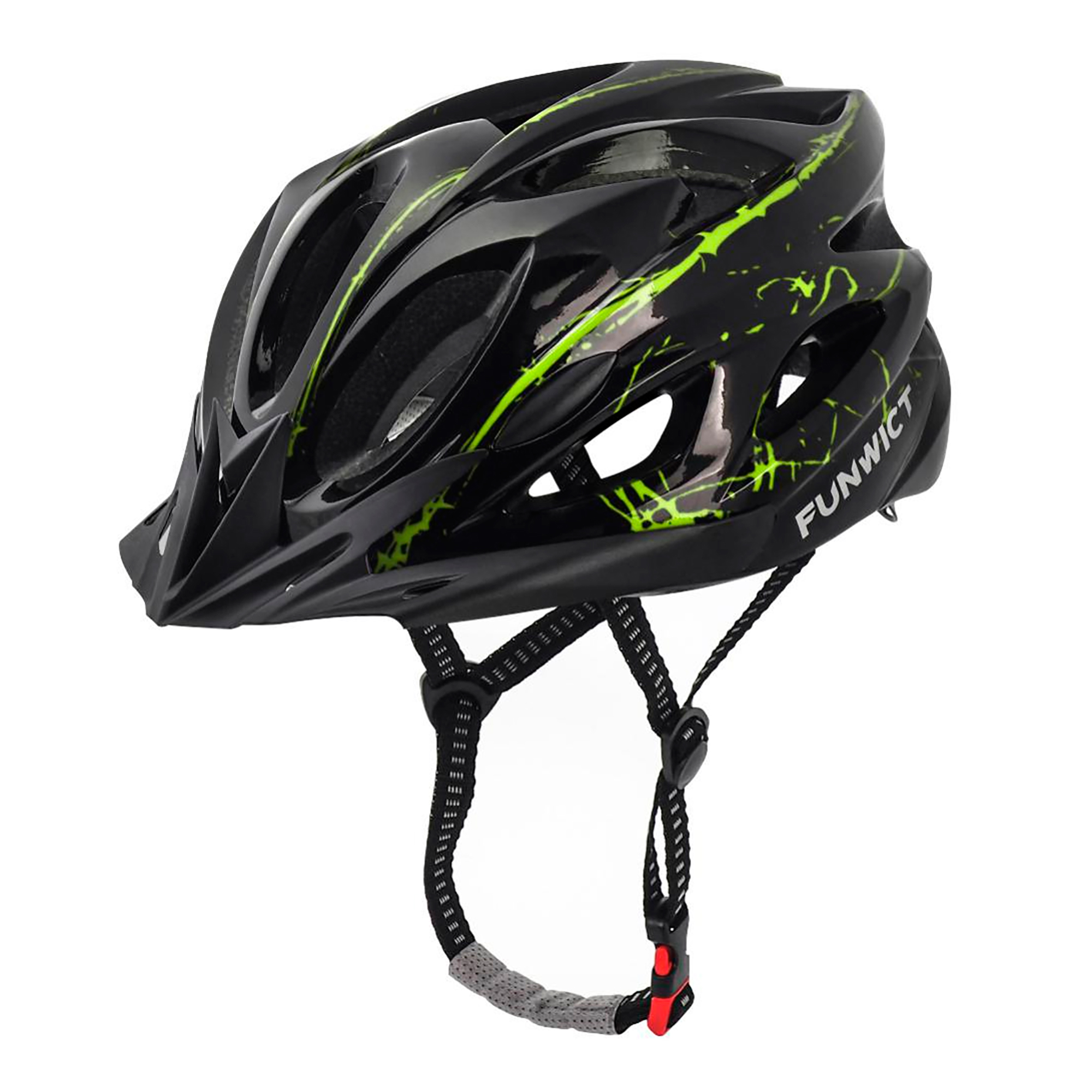 Casco Para Ciclismo Con Vicera y Luz Funwict Ajustable