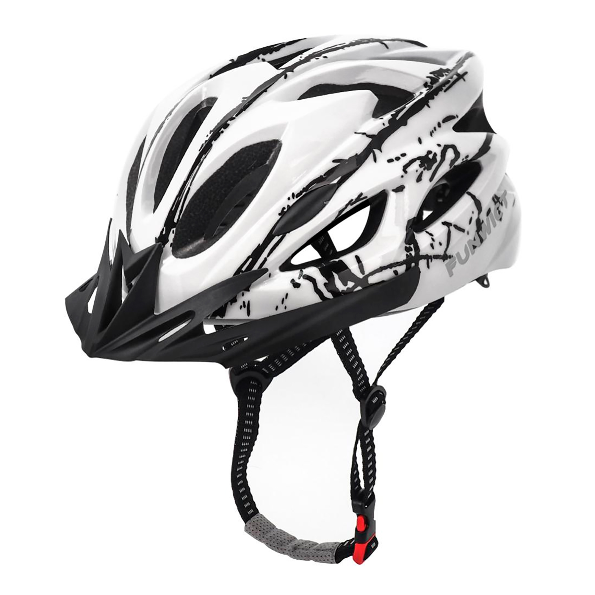 Casco Para Ciclismo Con Vicera y Luz Funwict Ajustable