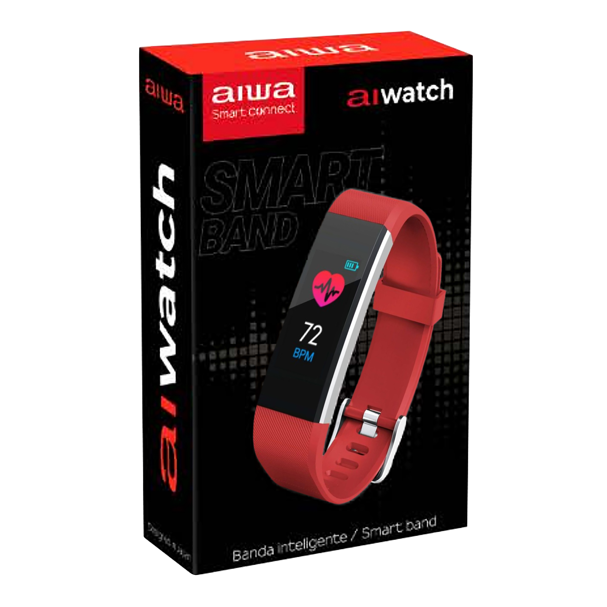 Reloj Inteligente Aiwa Aws115 Ip67 0,96'' - Rojo