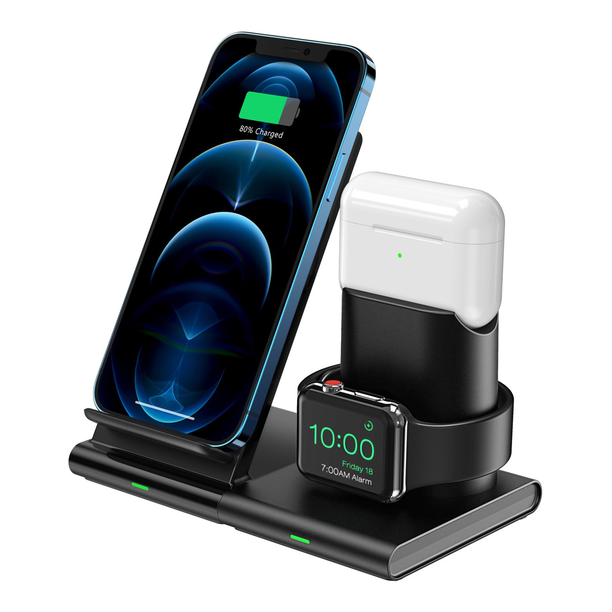 Estación De Carga 3en1 Seneo Cel iWatch AirPods
