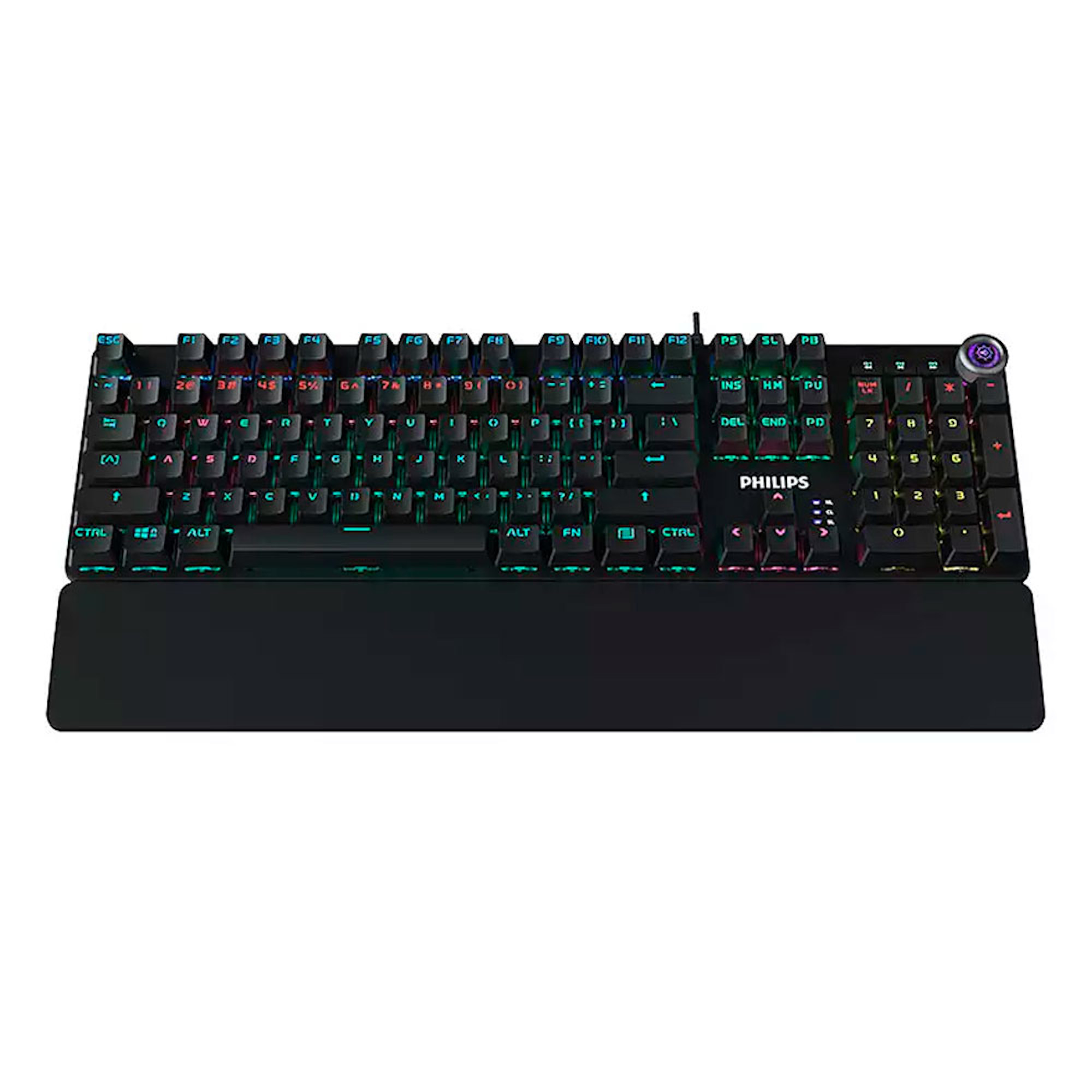 Teclado Gaming Usb Philips Retroiluminado Reposamuñecas