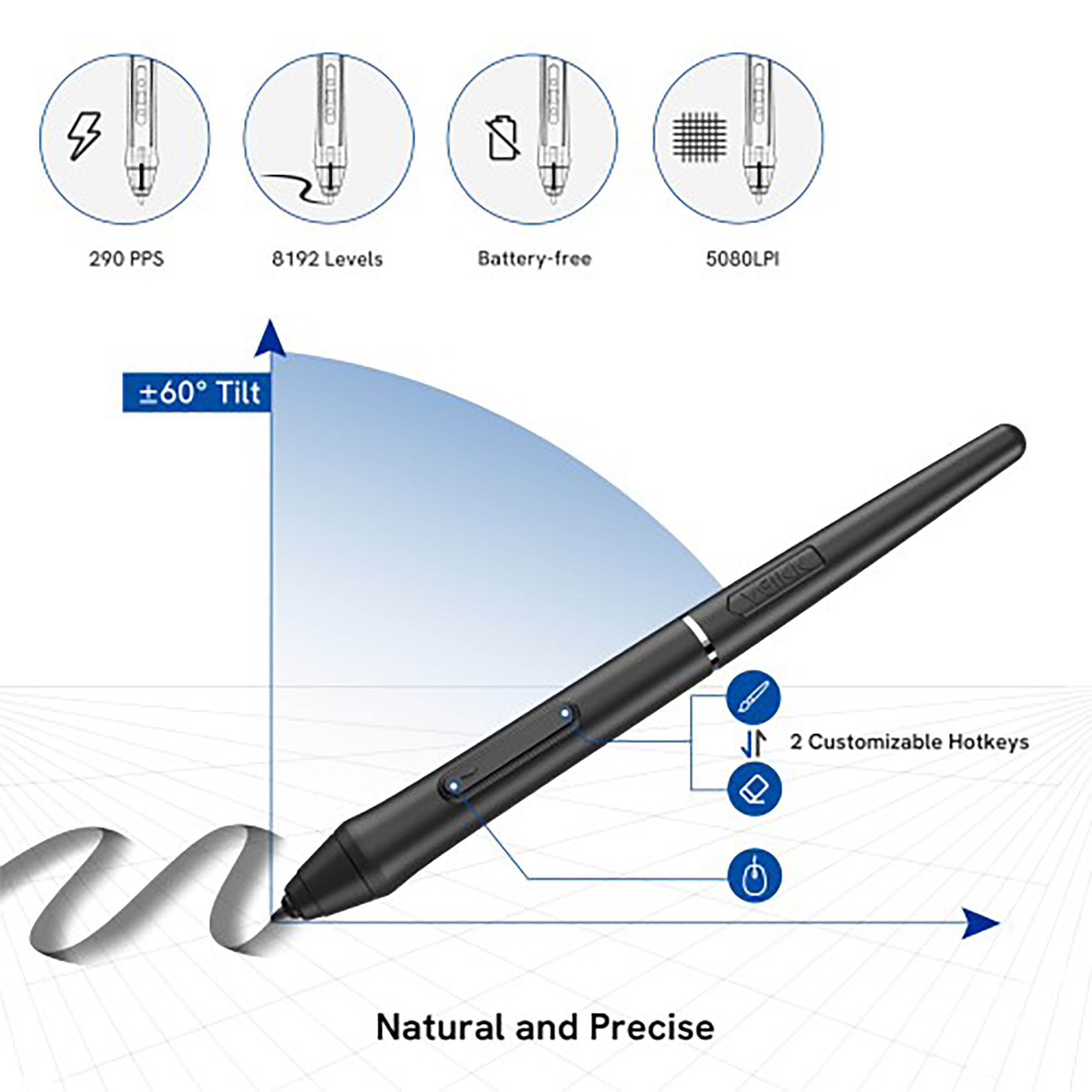 Tableta Digitalizadora Veikk Vk1060 10x6 5080lpi
