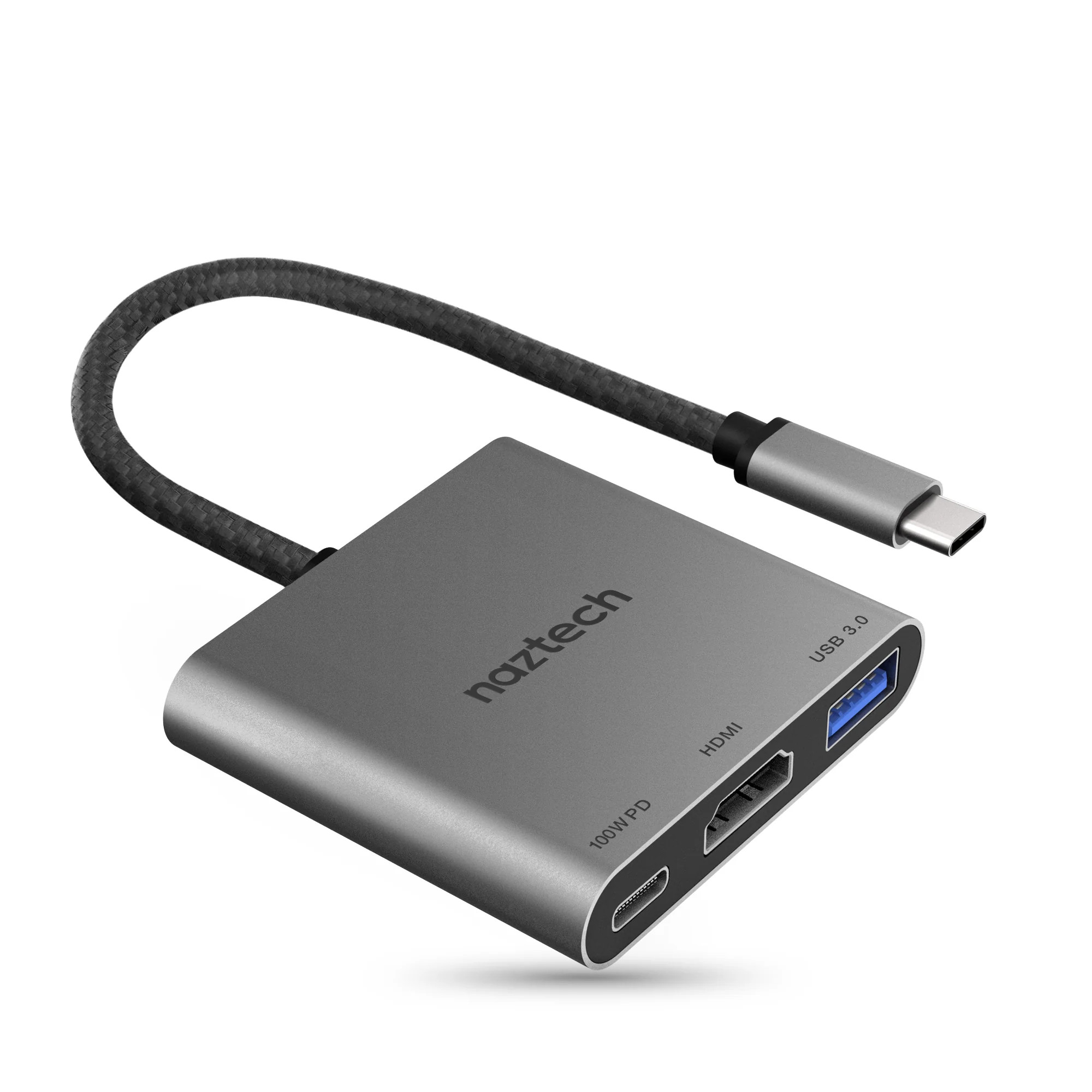 Hub 3en1 Tipo C Naztech Usb 3.0 Hdmi 