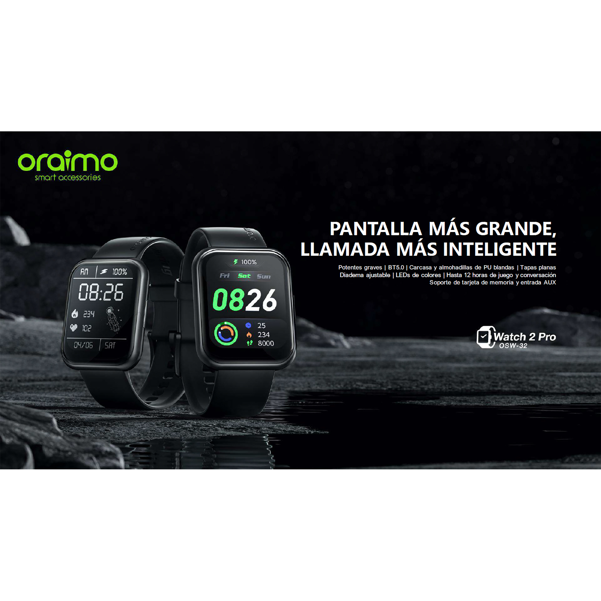 Reloj Inteligente Oraimo Watch 2 Pro Ip68 Bluetooth
