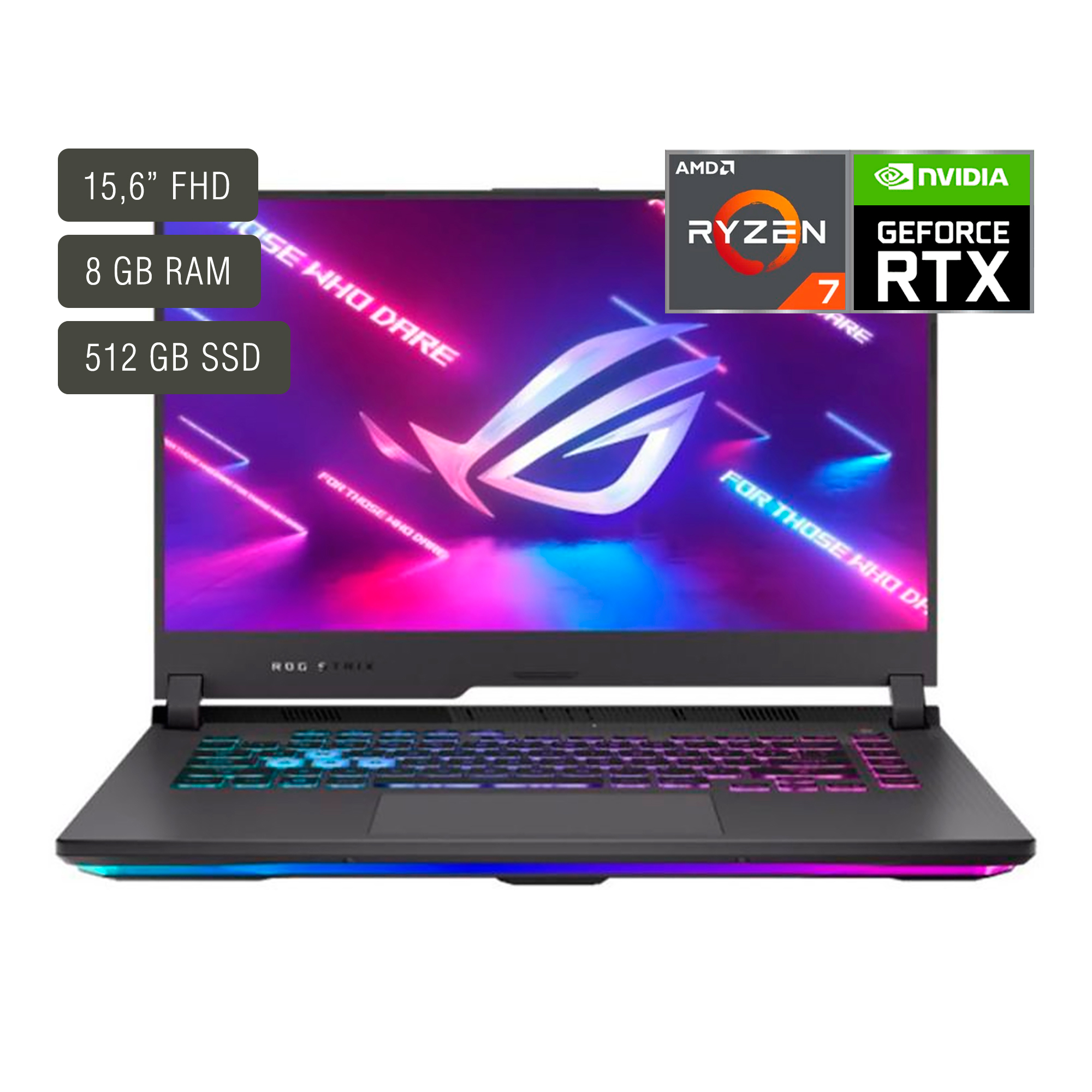 Asus Gamer Rog Strix R7 8gb 512gb 15,6´ W11