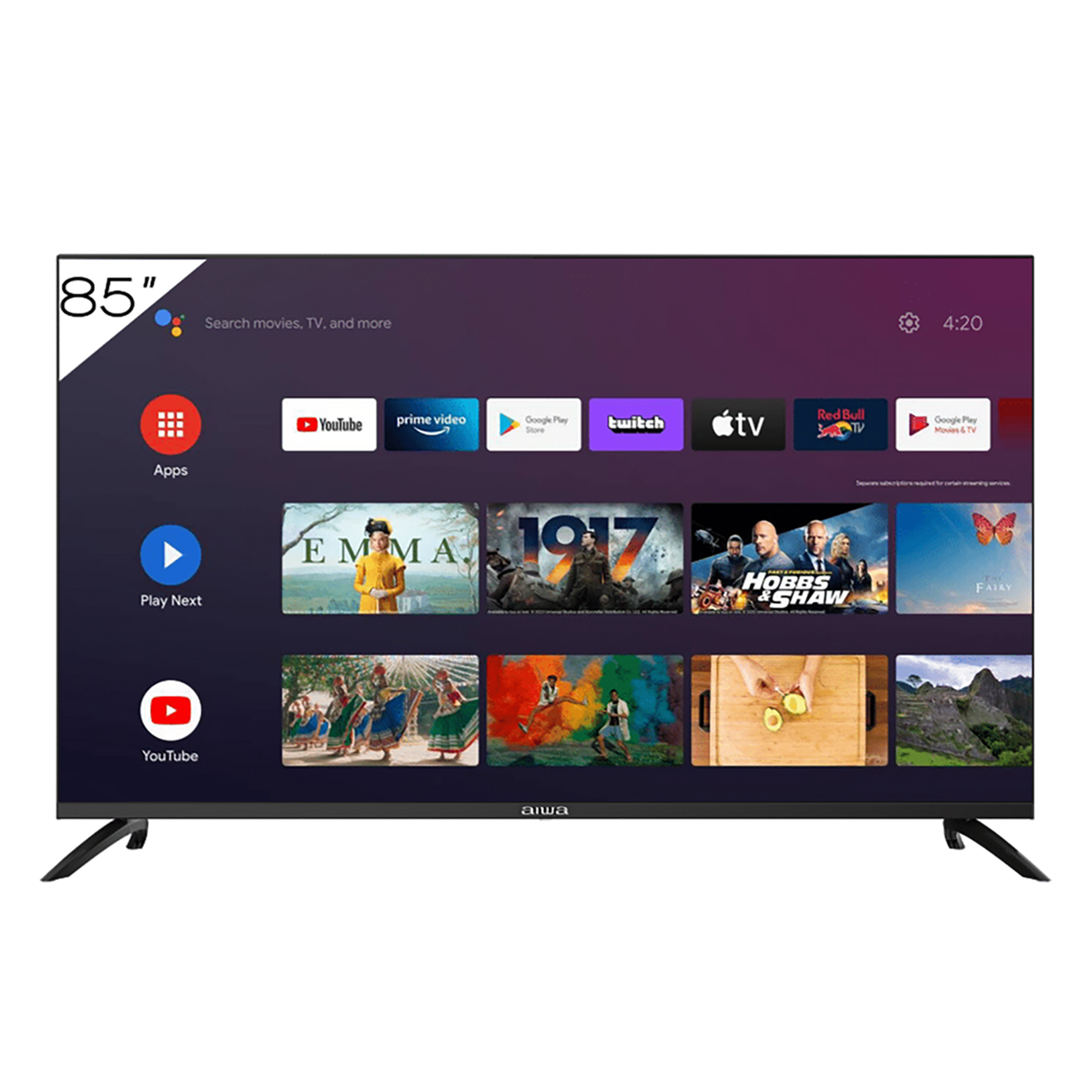 Smart Tv 85´ Aiwa Led 4k 60hz Isdbt comando voz