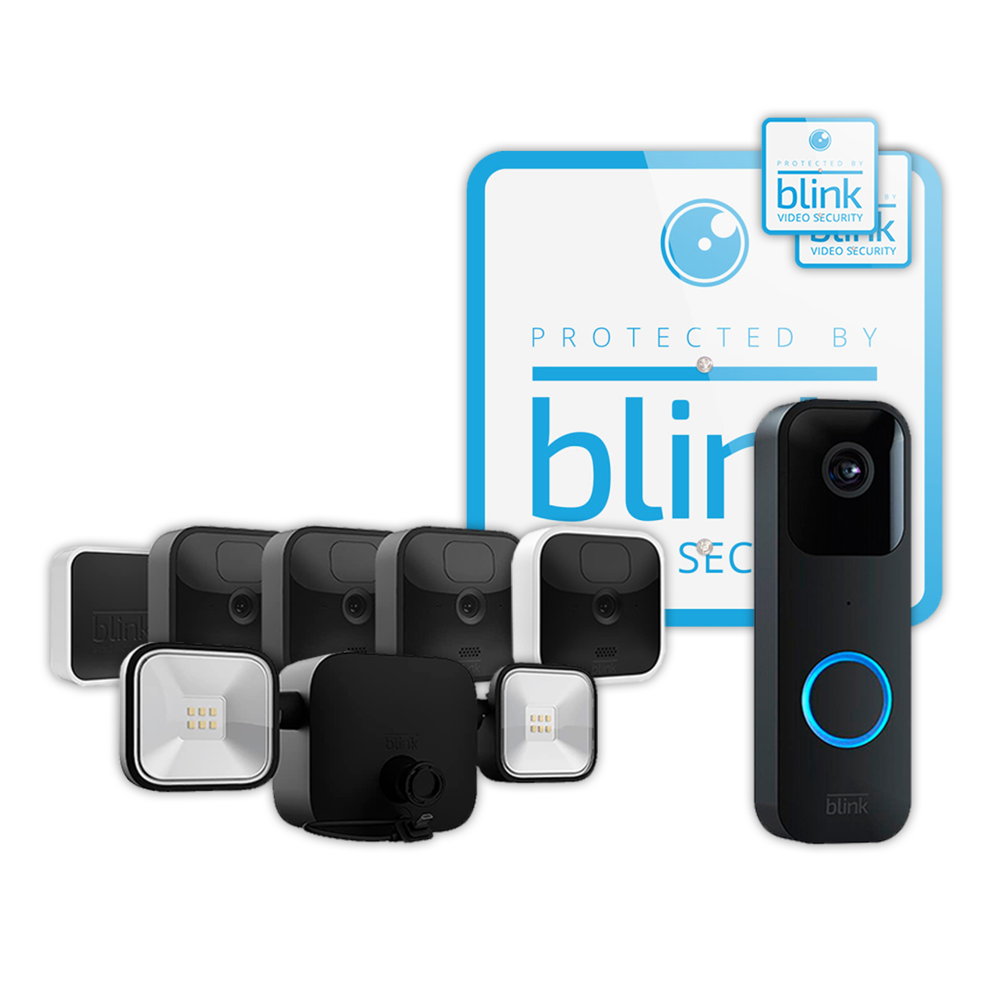 Kit 4 Cámaras de Seguridad Blink Inalámbrica para Interior y Exterior