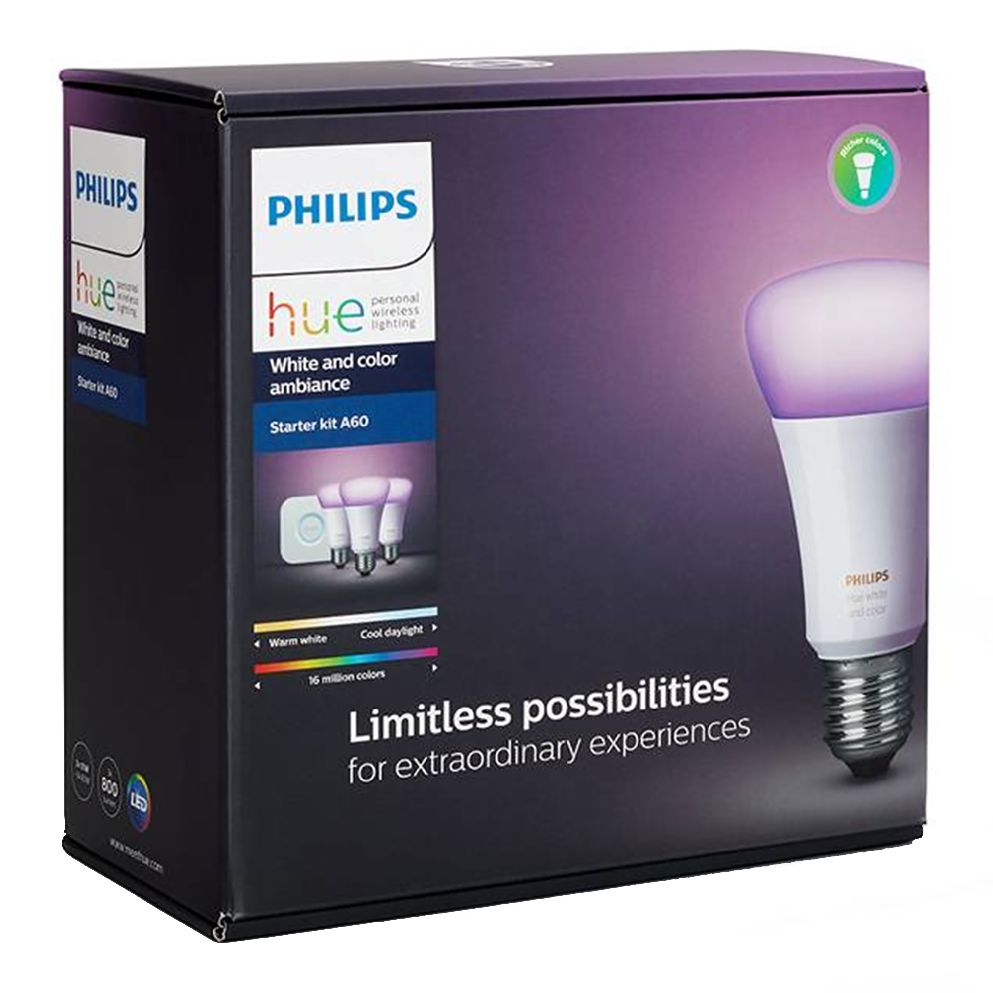 Lampara Led Inteligente Philips Wifi Smart Color E27 x3