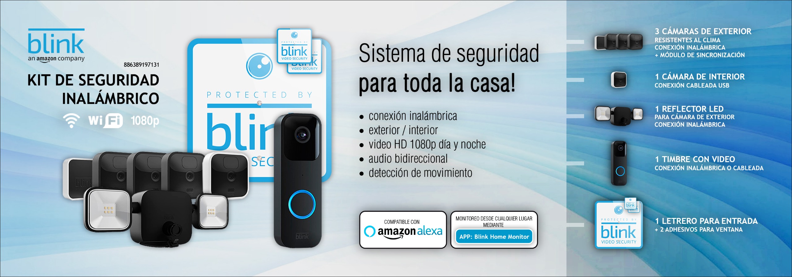KIT DE SEGURIDAD INALMBRICO BLINK
