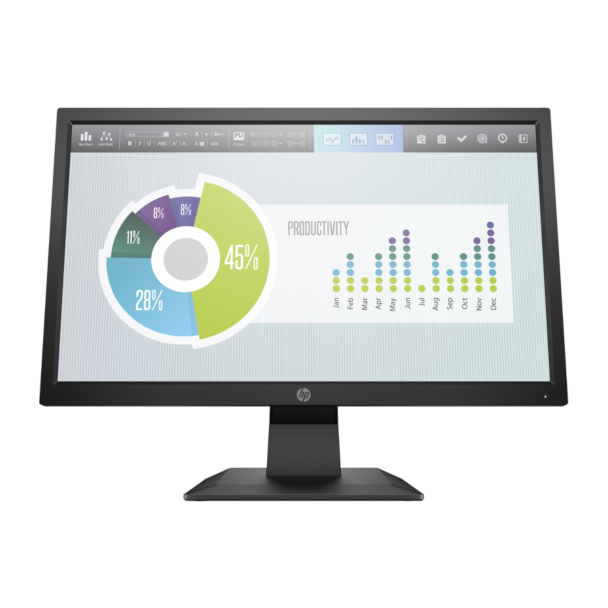 Monitor Plano Hp 19,5'' Tn Led  Hd+ 1600p 5ms