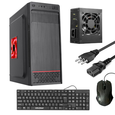 Gabinete Combo Atx Coolmax H5 600W Mouse y Teclado
