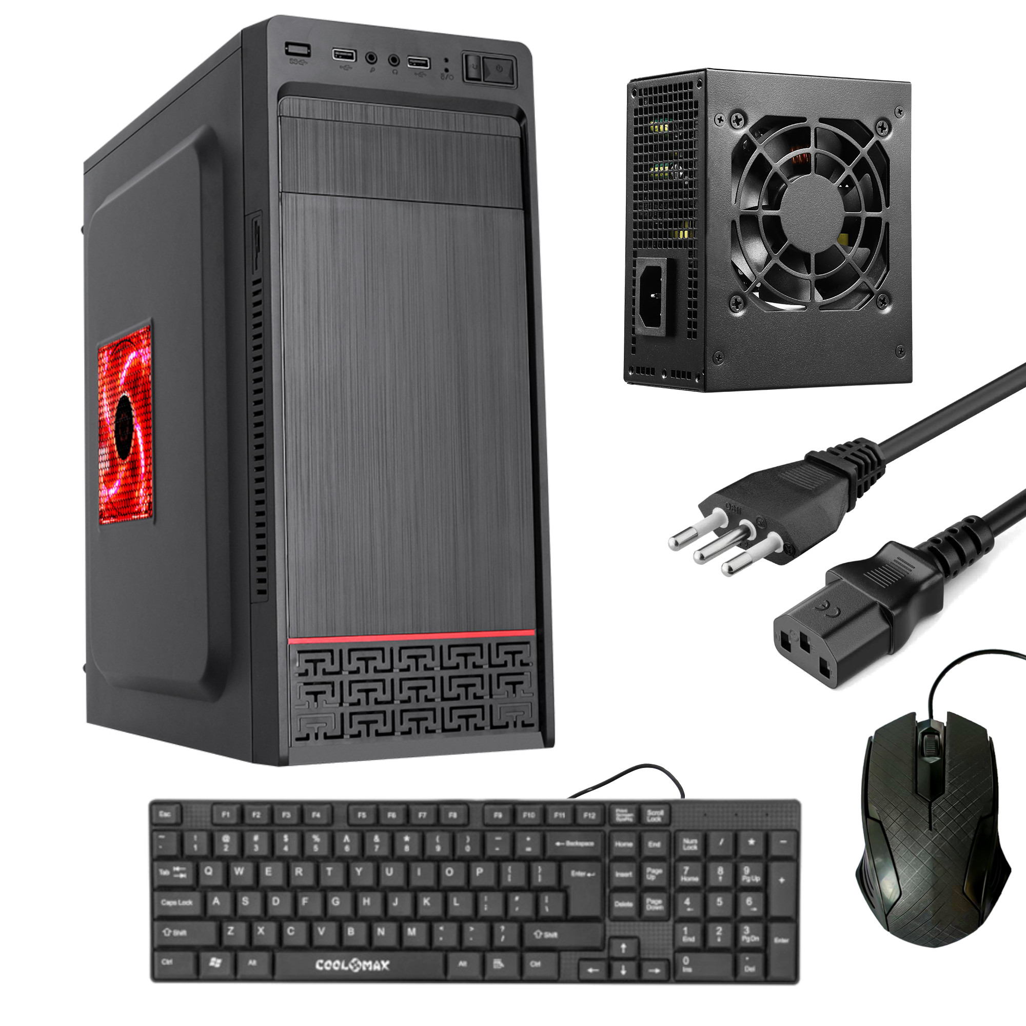 Gabinete Combo Atx Coolmax H5 600w Mouse Y Teclado