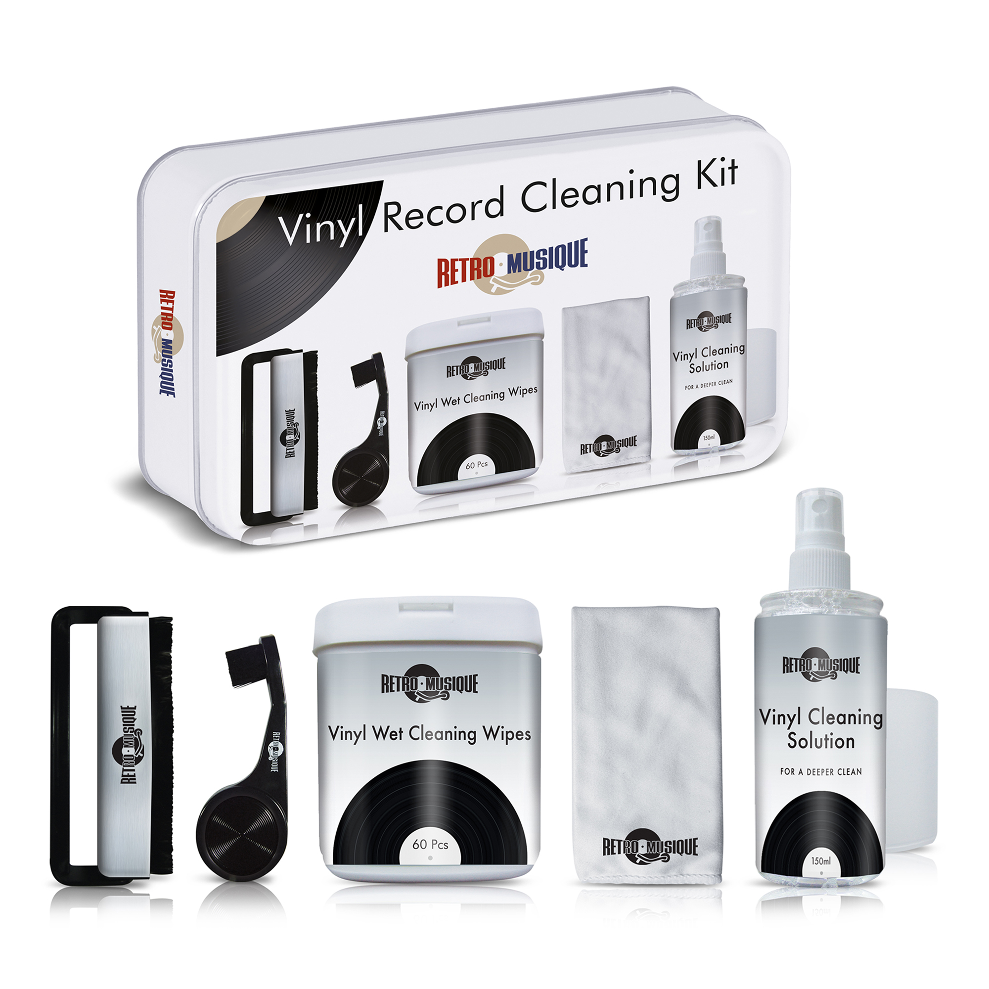 Kit De Limpieza Para Discos De Vinilo Retro Musique Kxrm06